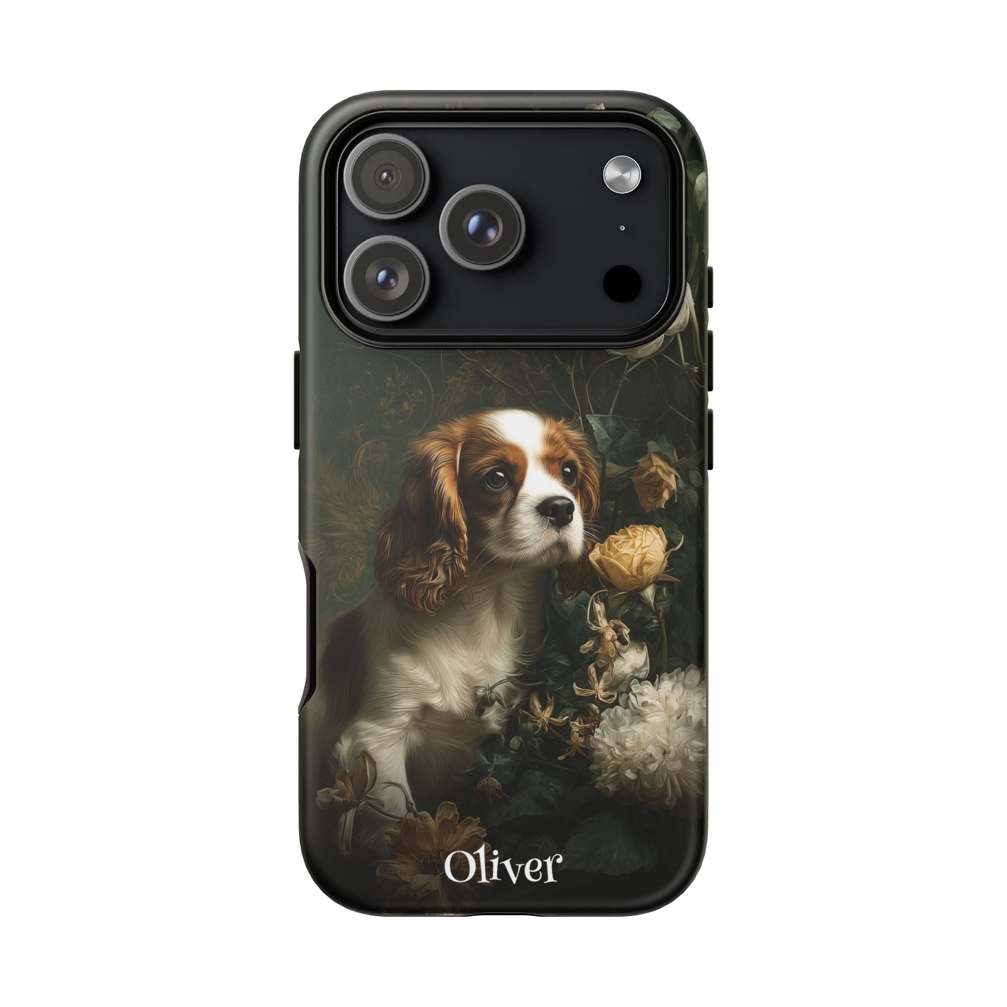 Botanical Cavalier King Charles Spaniel Phone Case