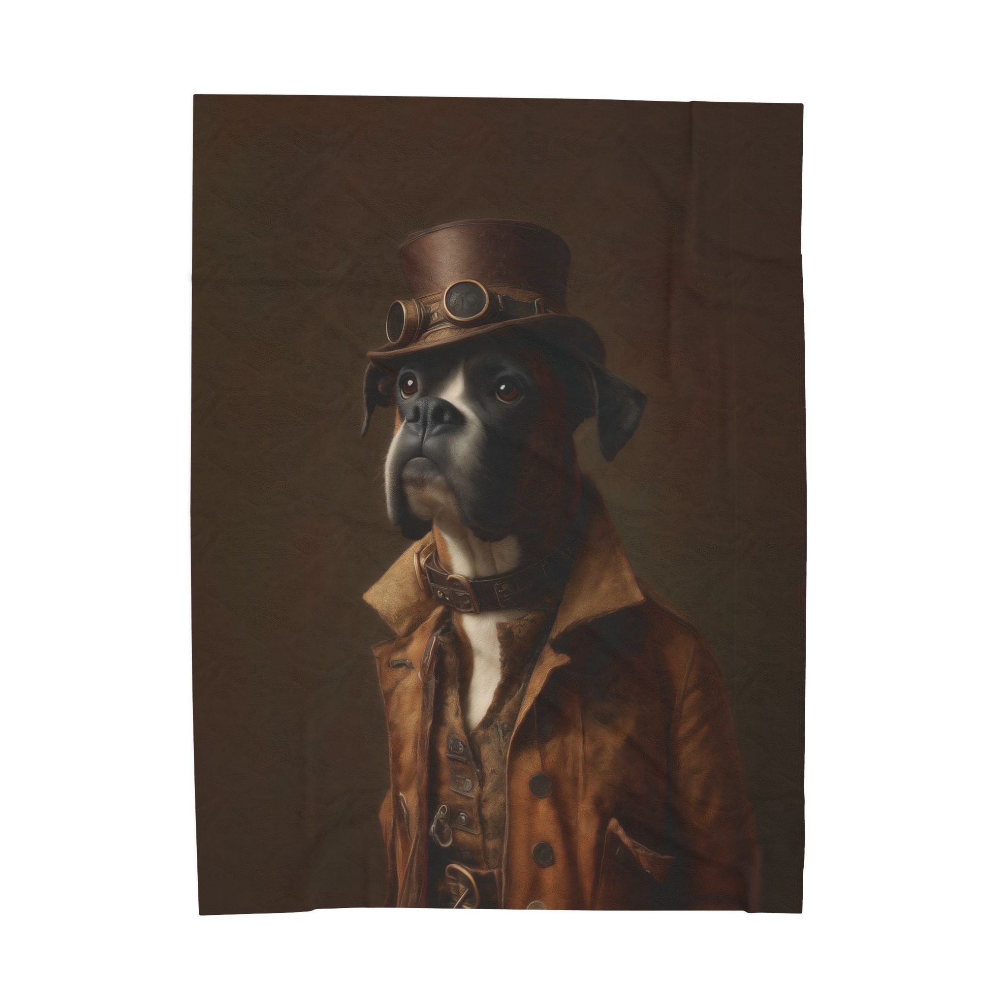 Steampunk Boxer Plush Blanket