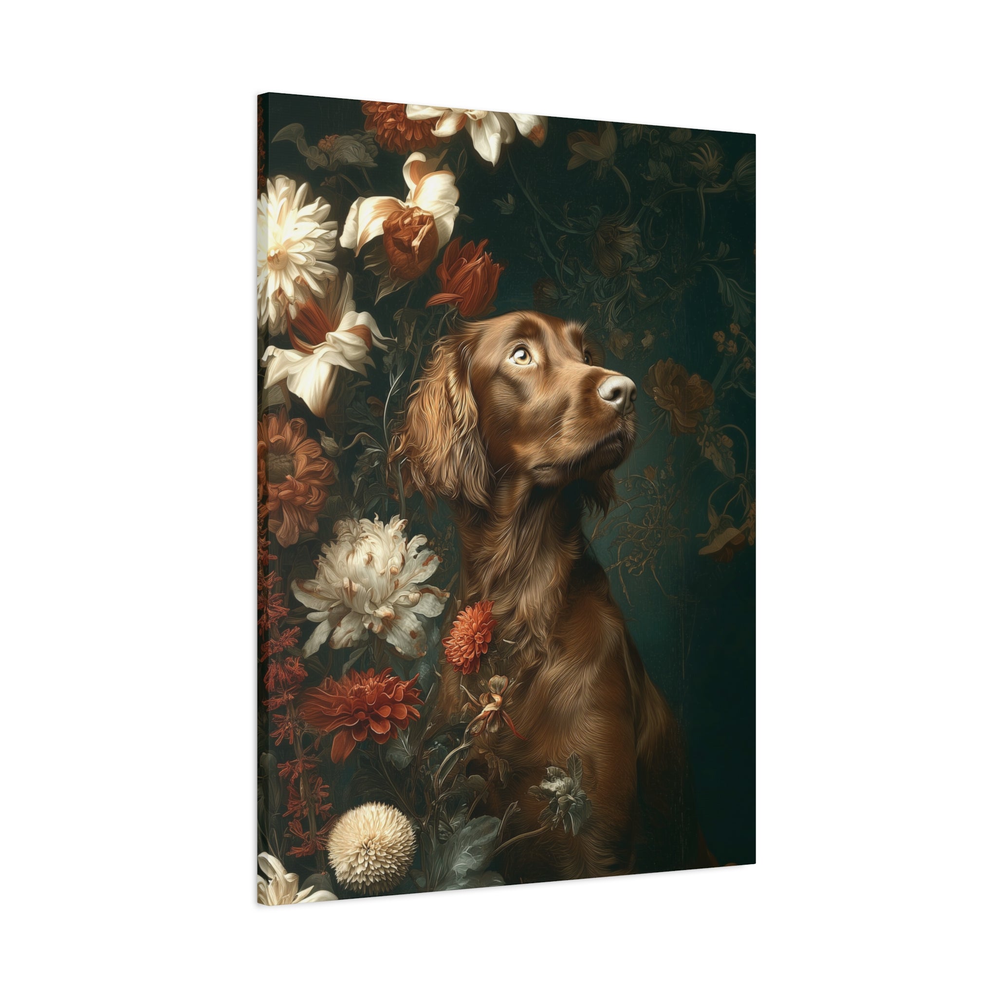 Botanical Irish Setter Canvas Art