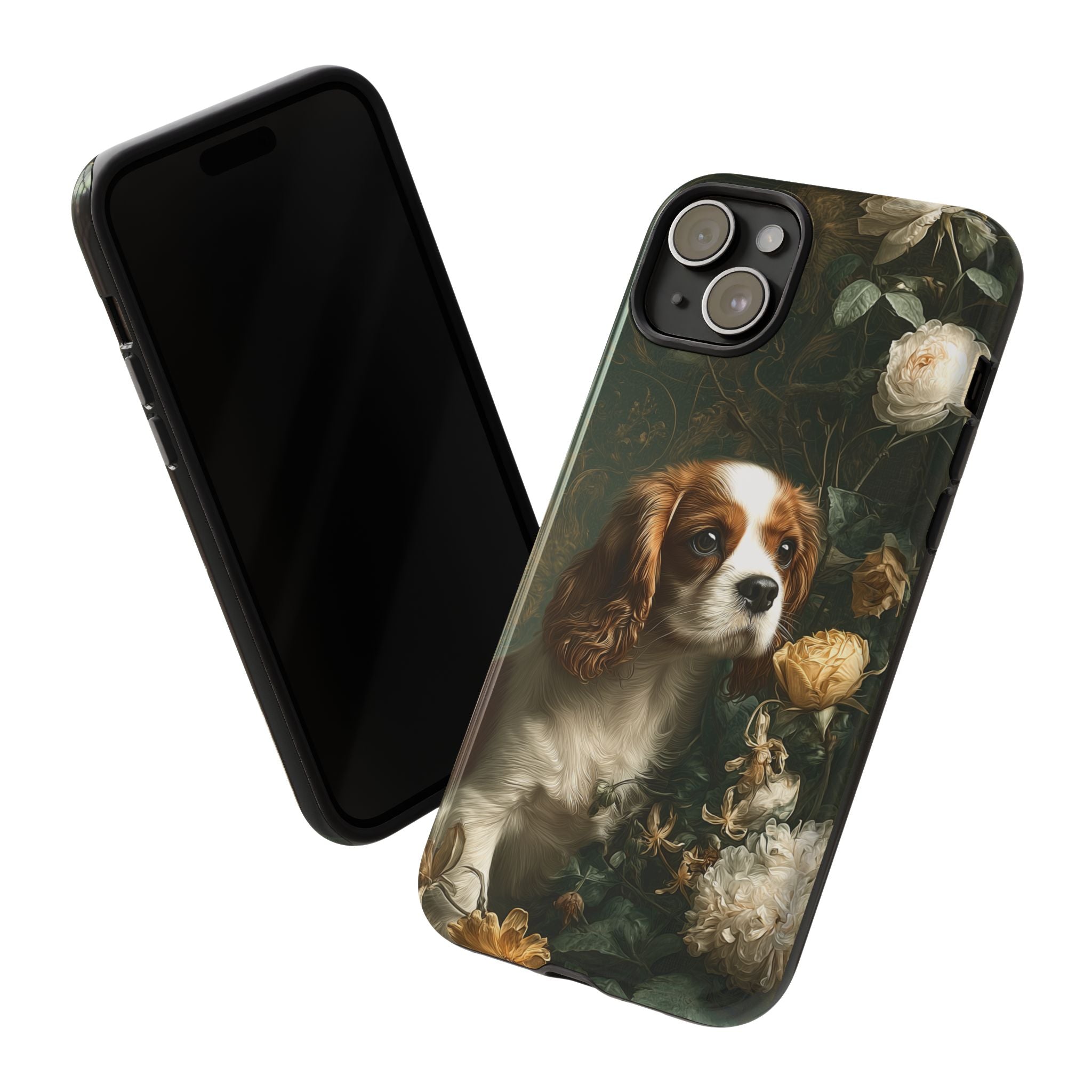 Botanical Cavalier King Charles Spaniel Phone Case