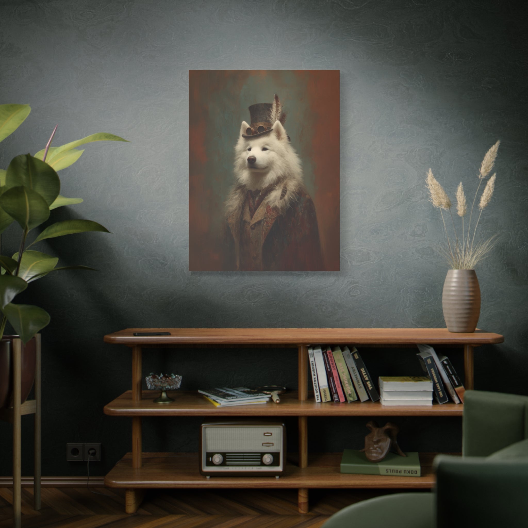 Steampunk Samoyed Canvas Art