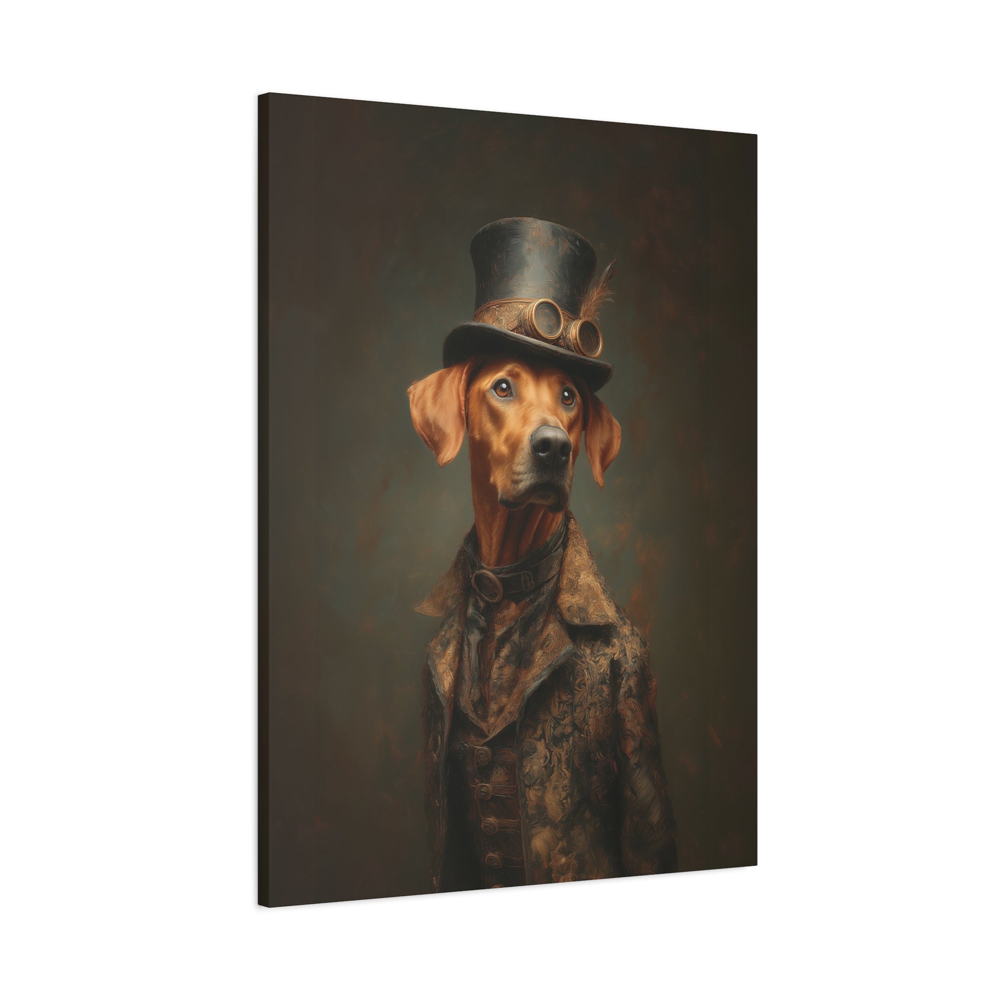 Steampunk Rhodesian Ridgeback Canvas Art