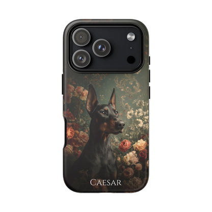 Botanical Doberman Pinscher Phone Case