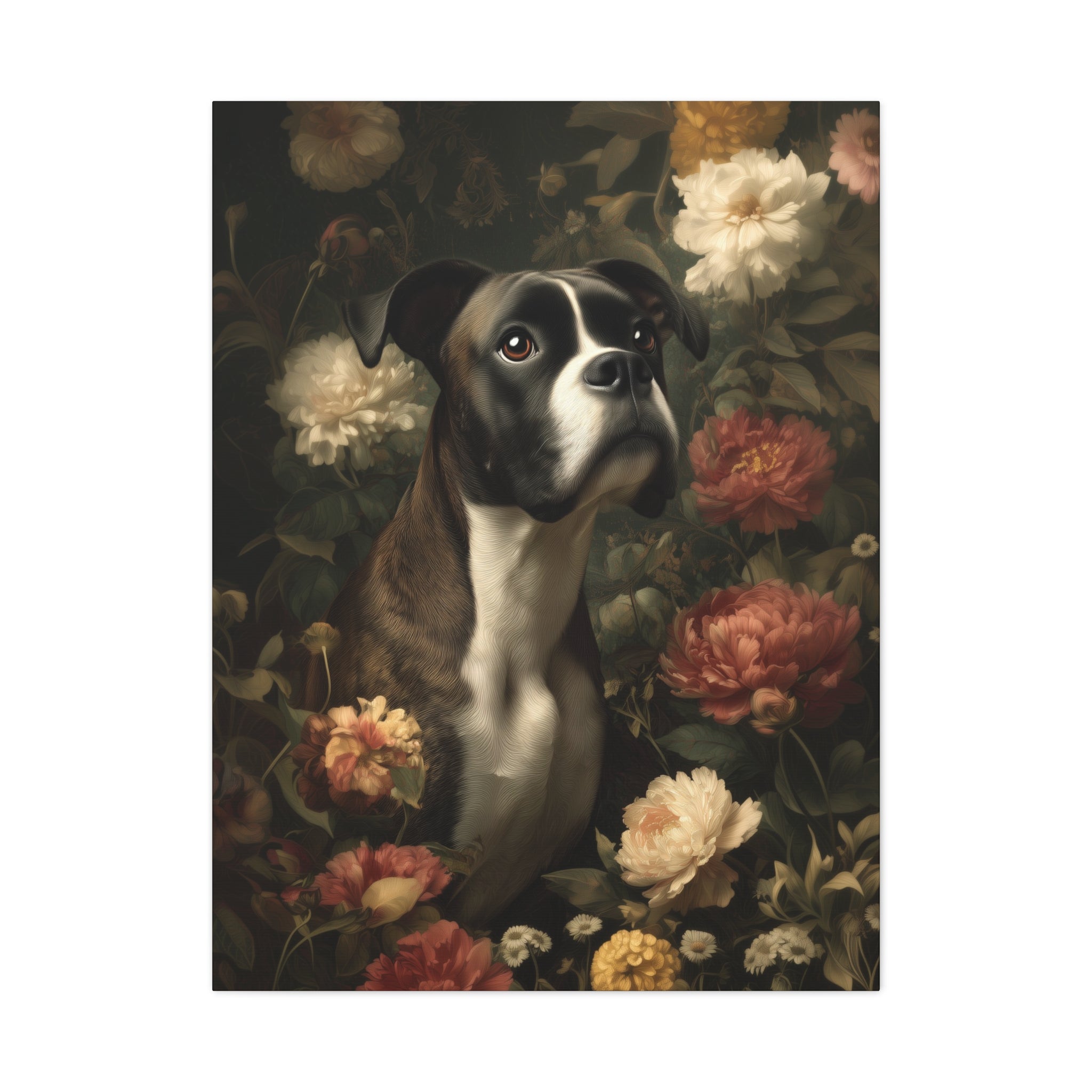 Botanical Boxer Canvas Art