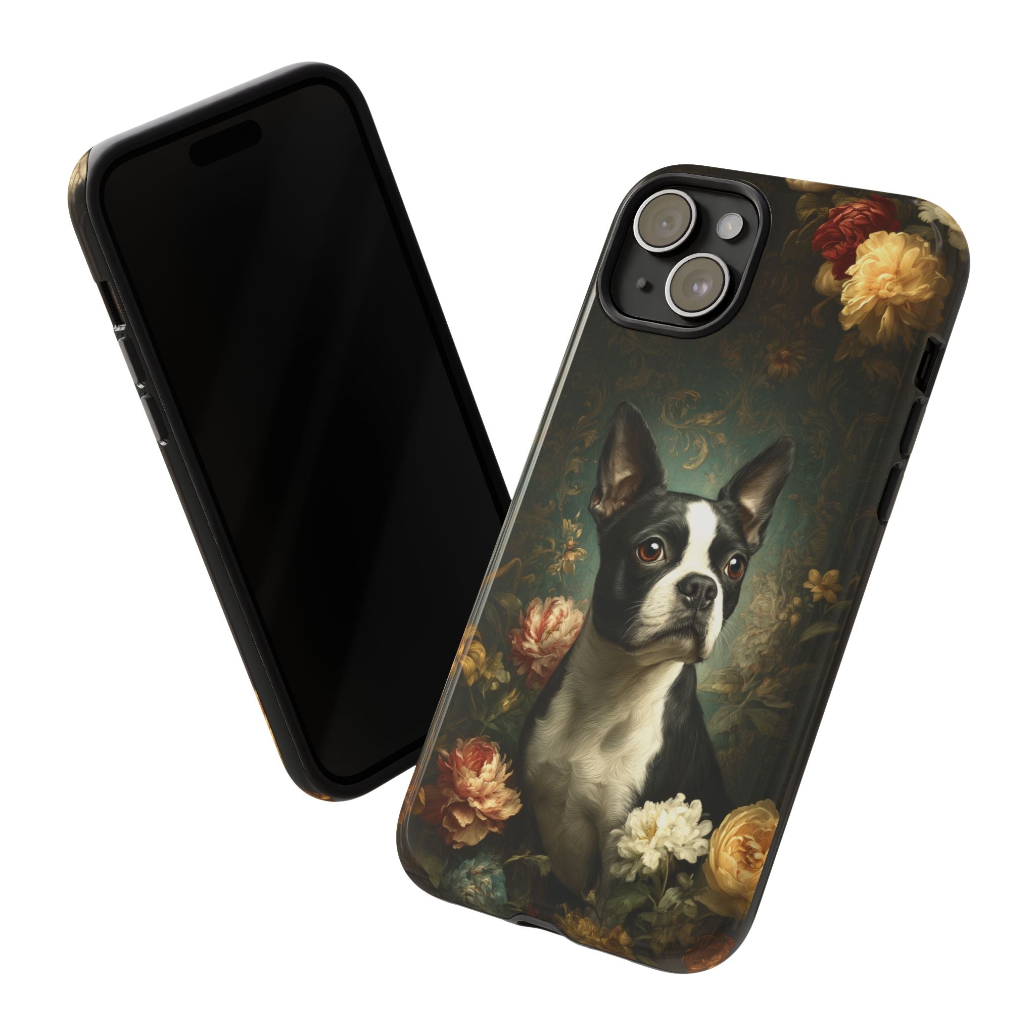 Botanical Boston Terrier Phone Case
