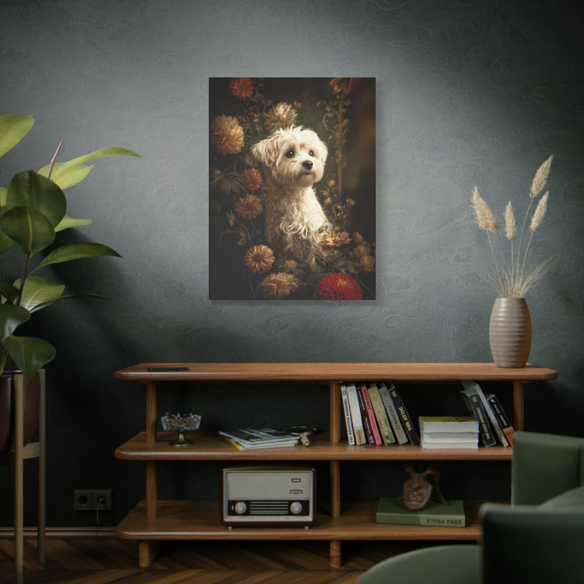 Botanical Maltese Canvas Art