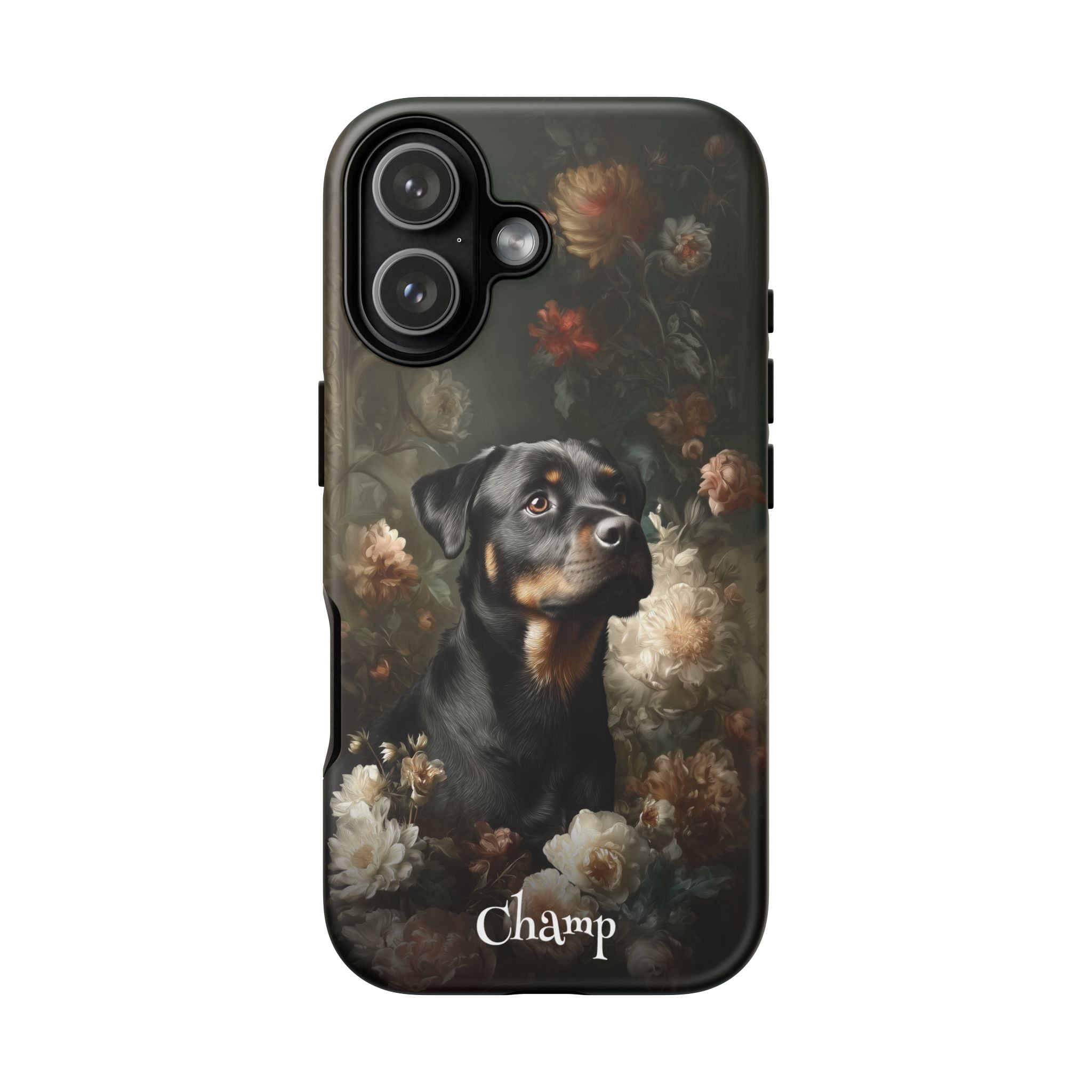 Botanical Rottweiler Phone Case