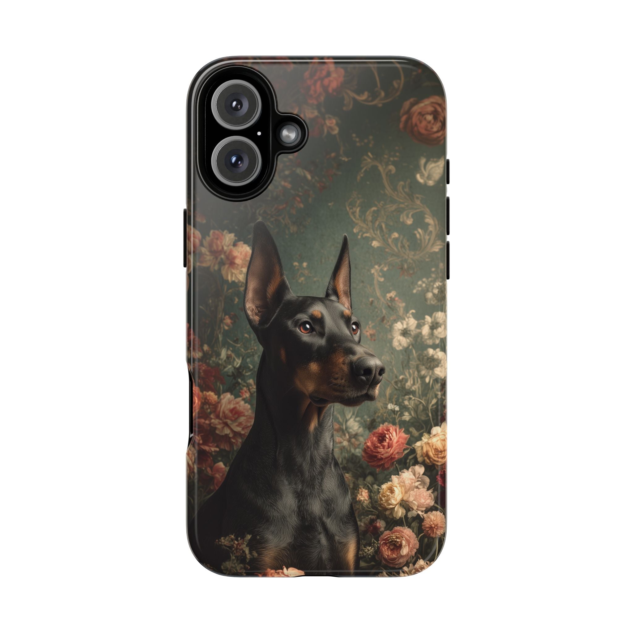 Botanical Doberman Pinscher Phone Case
