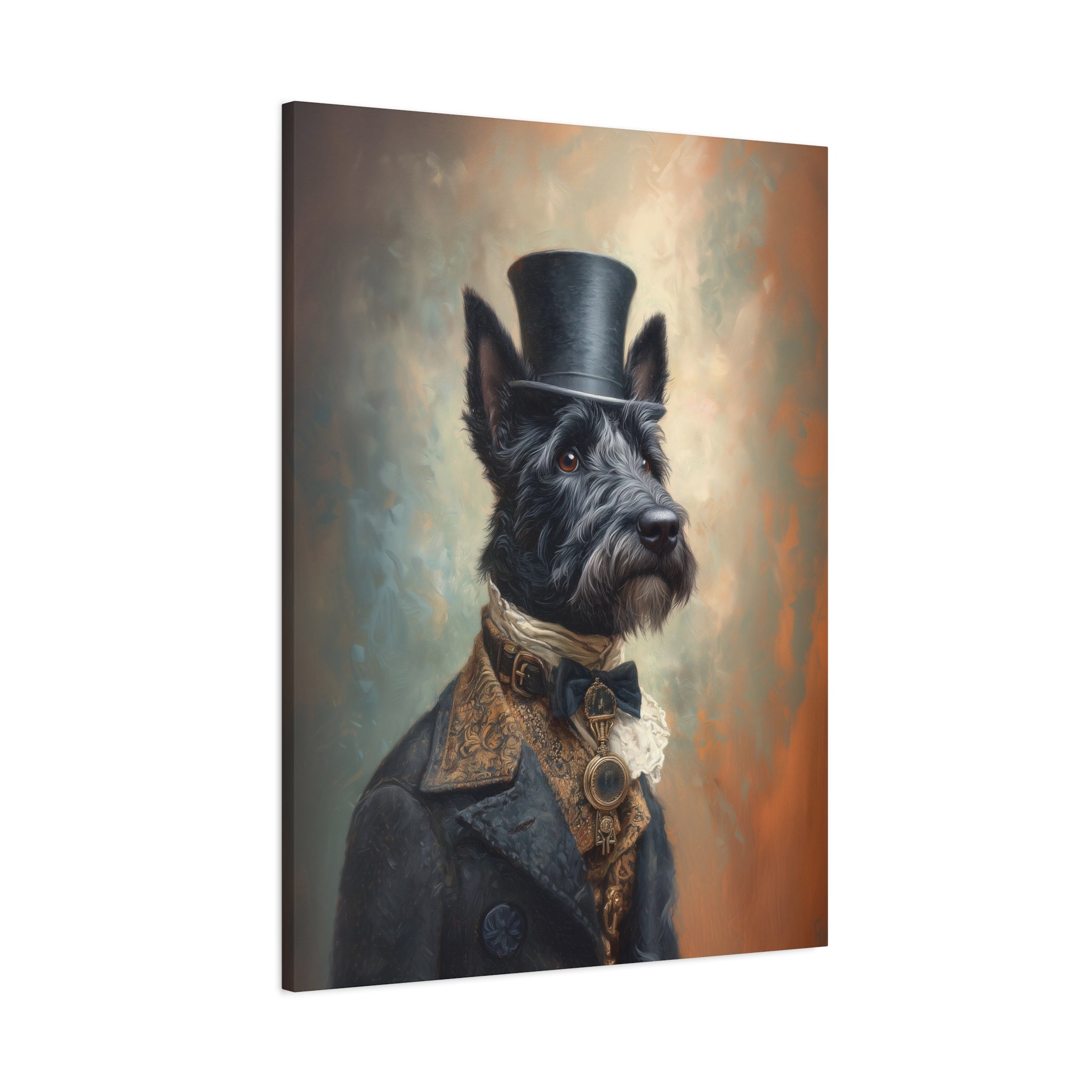 Steampunk Scottish Terrier Canvas Art