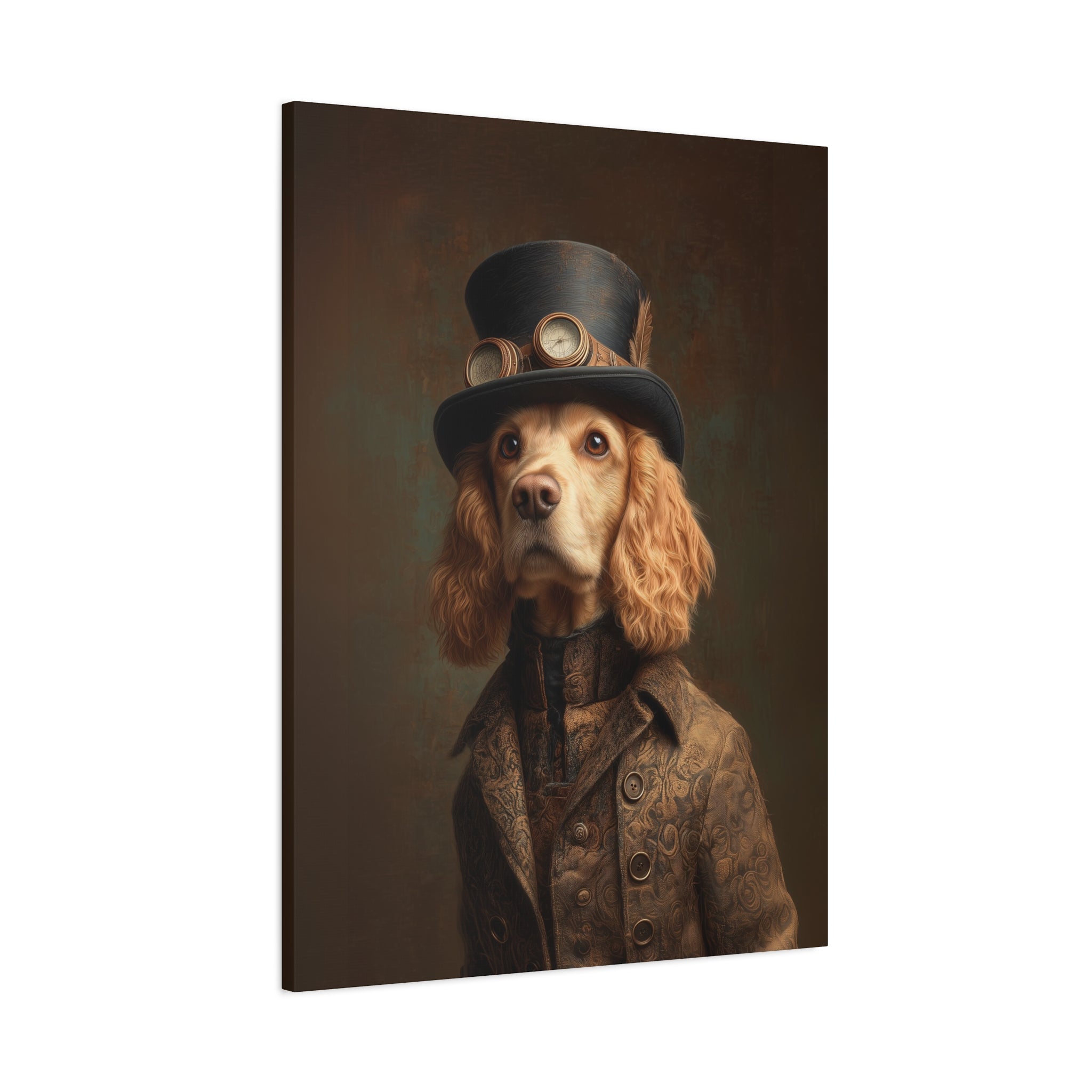 Steampunk Cocker Spaniel Canvas Art