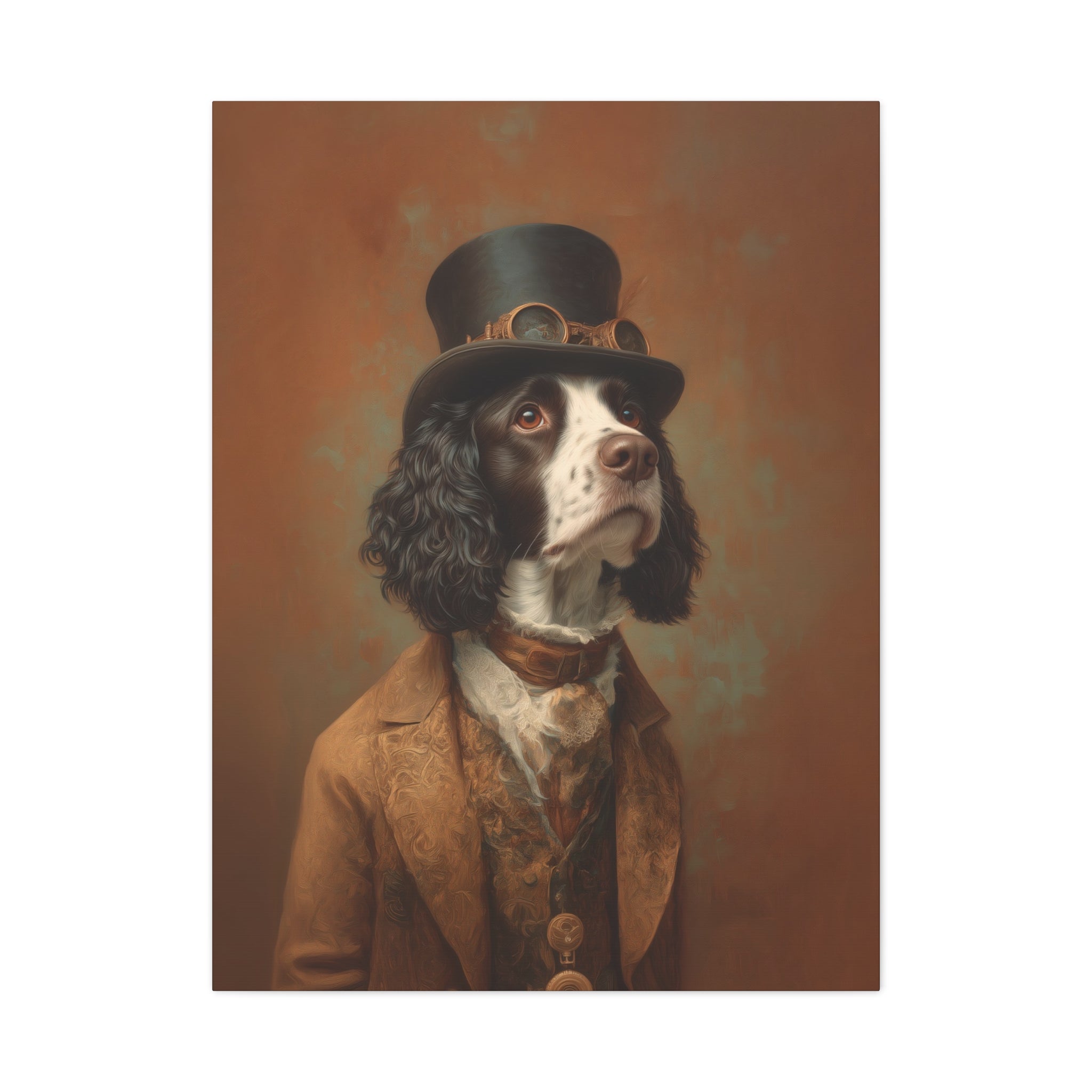 Steampunk English Springer Spaniel Canvas Art
