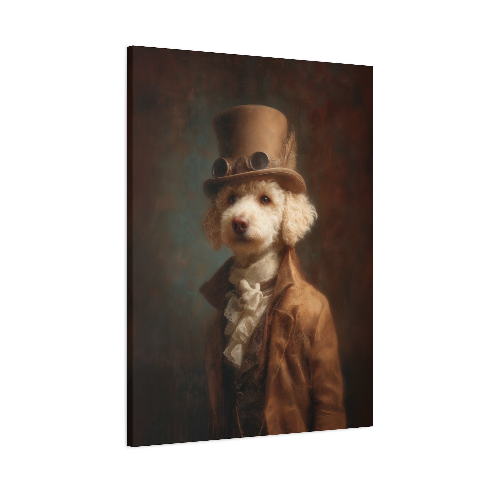 Steampunk Poodle Canvas Art