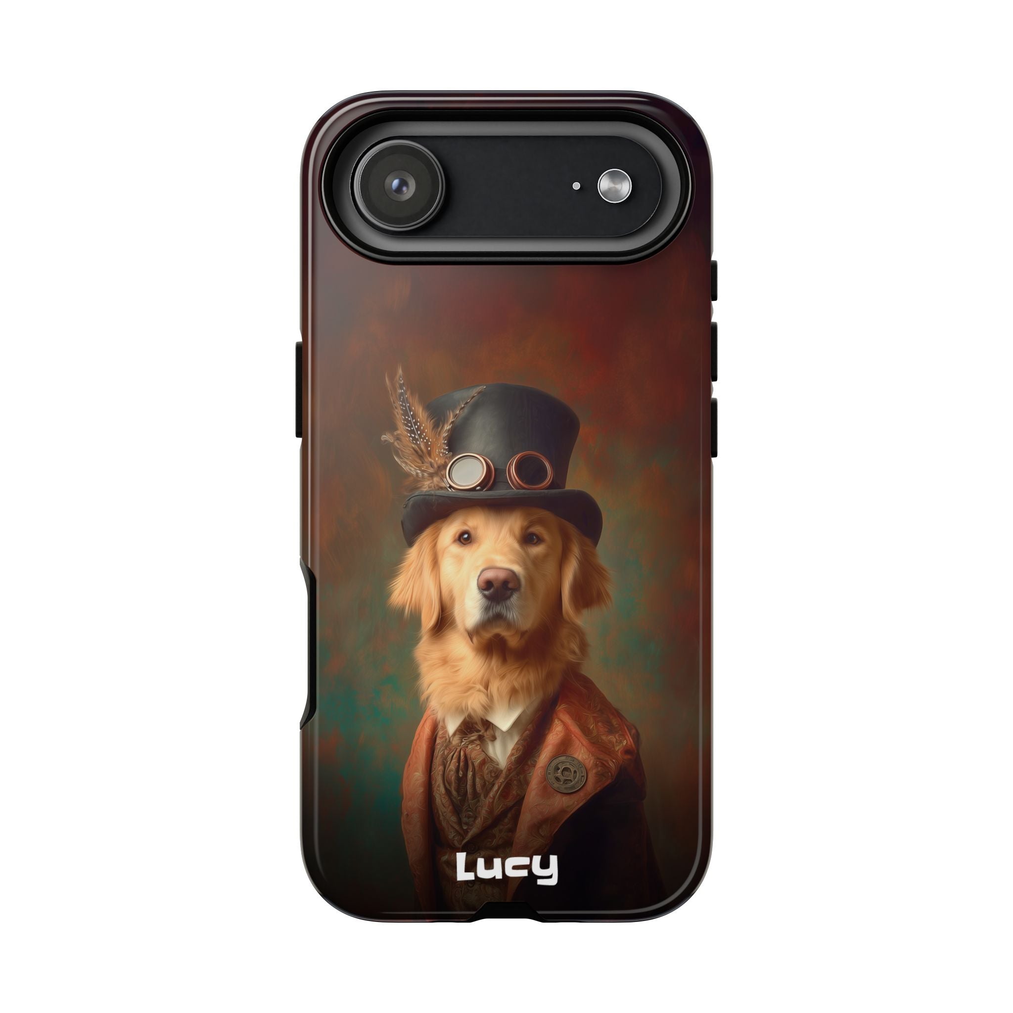 Steampunk Golden Retriever Phone Case