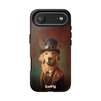Steampunk Golden Retriever Phone Case