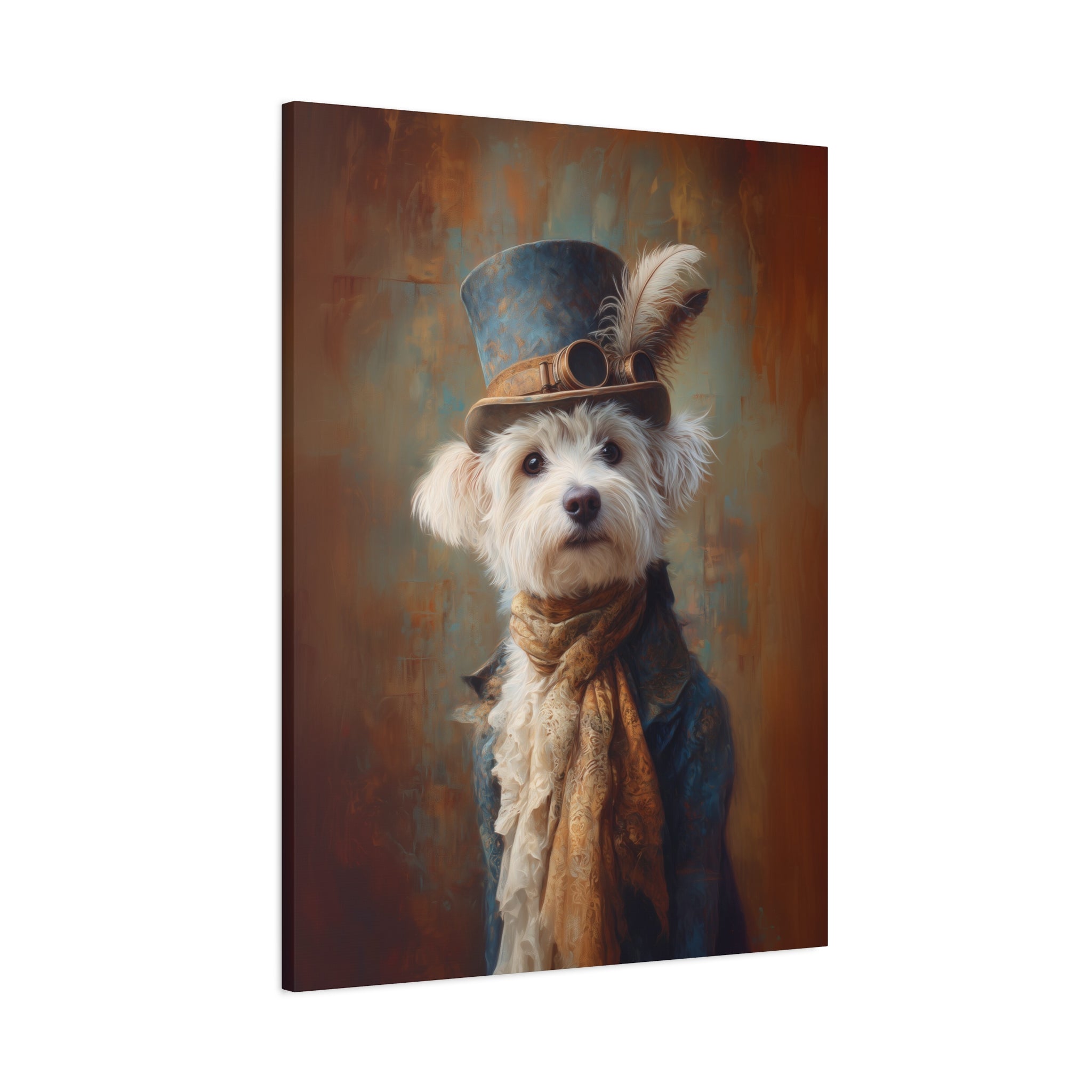 Steampunk Maltese Canvas Art