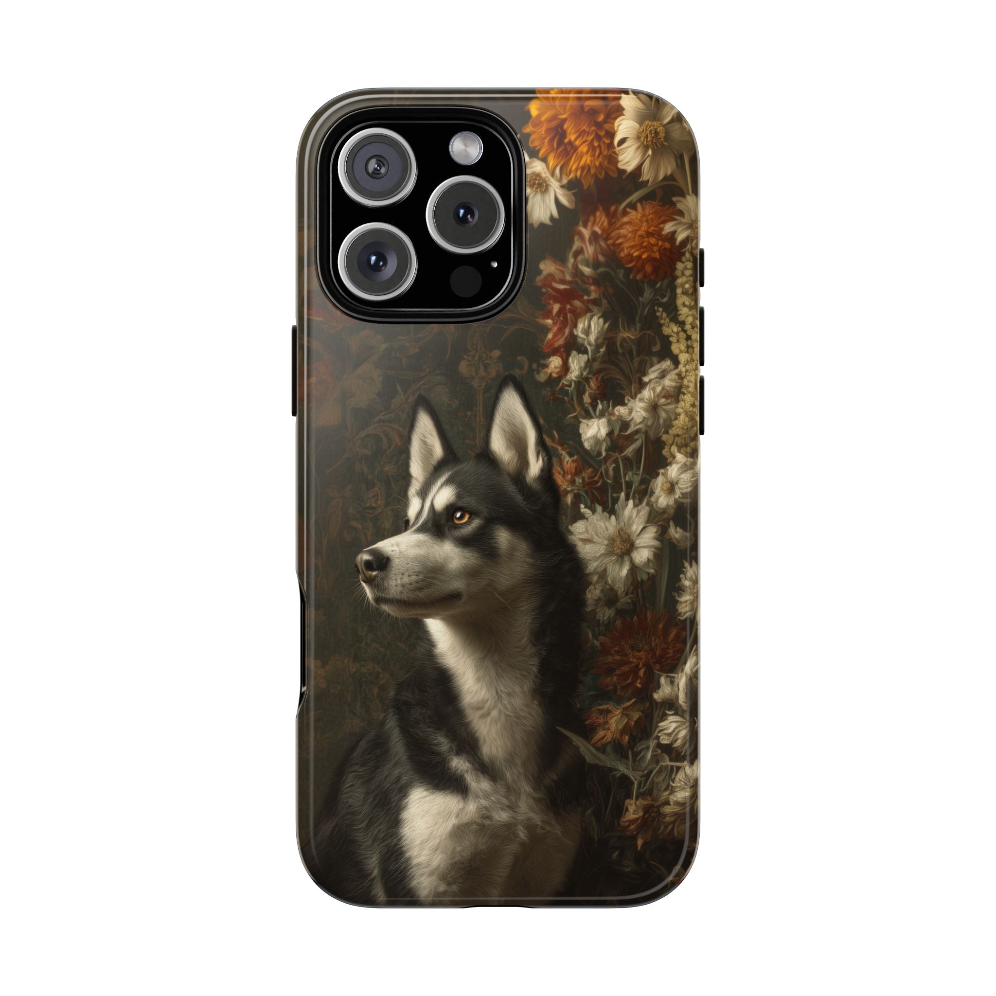 Botanical Siberian Husky Phone Case