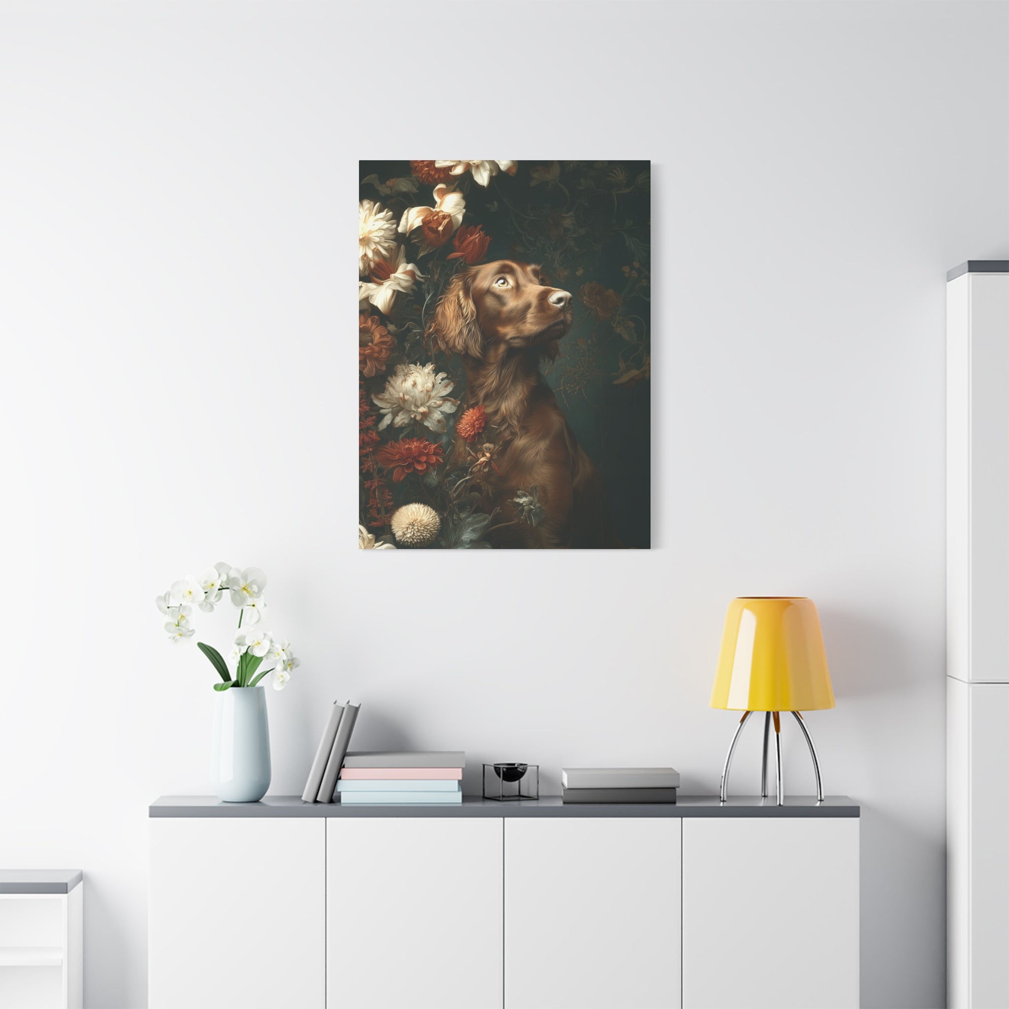 Botanical Irish Setter Canvas Art