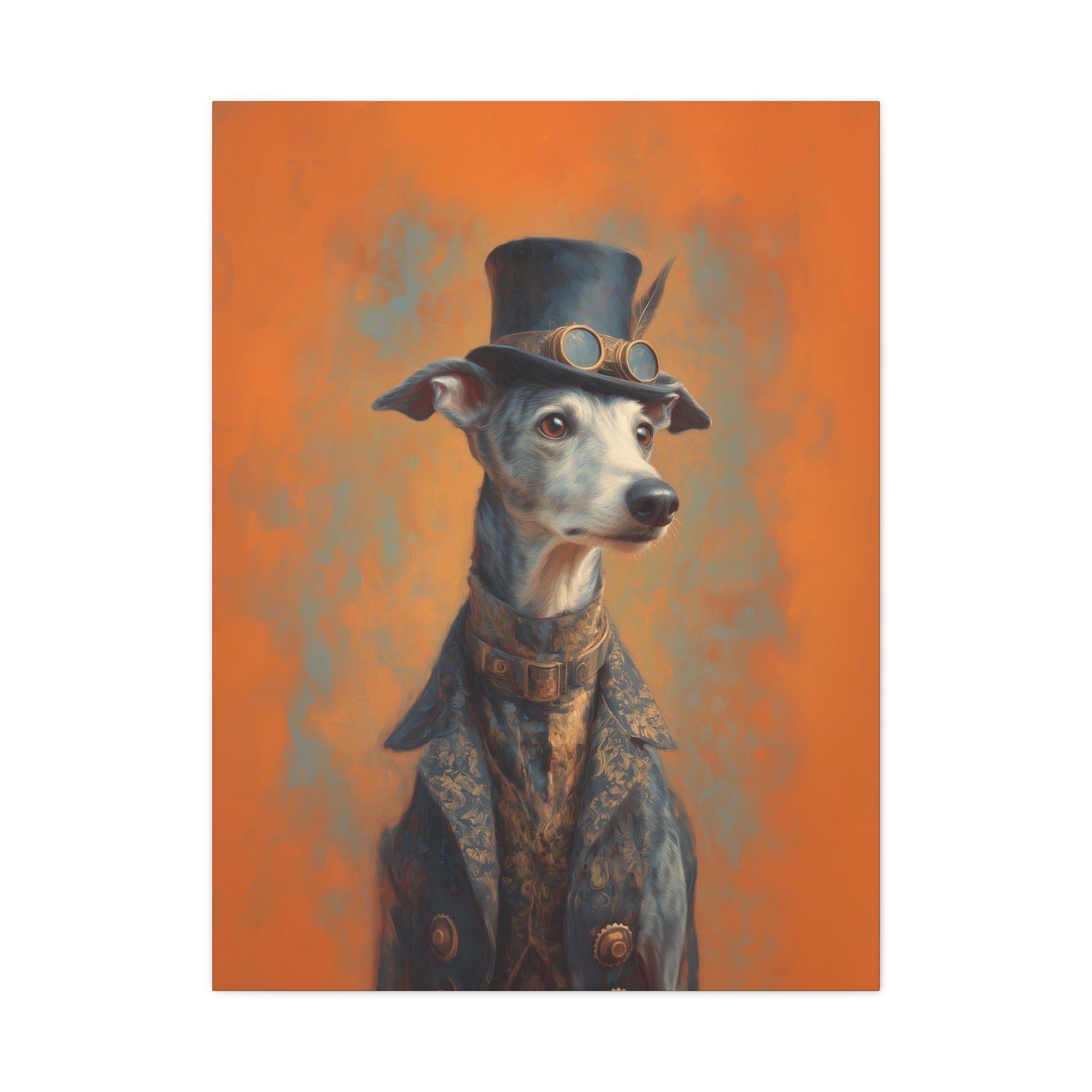 Steampunk Whippet Canvas Art