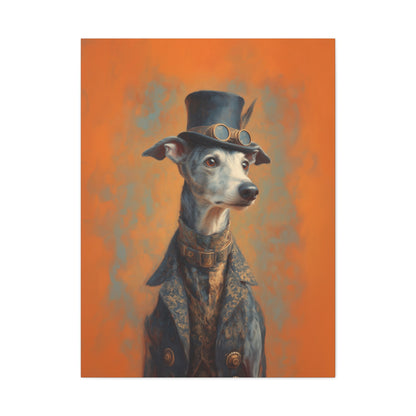 Steampunk Whippet Canvas Art