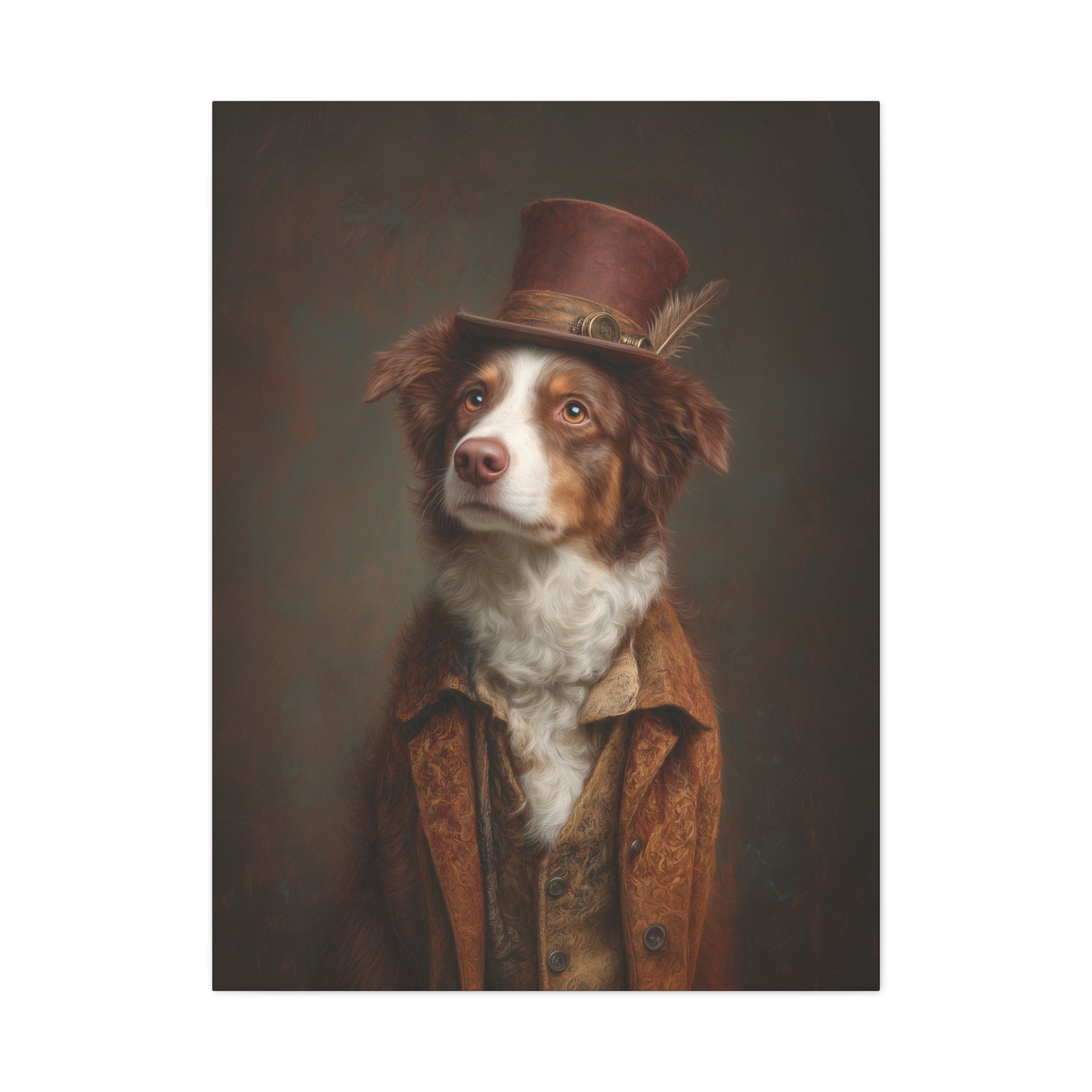 Steampunk Australian Shepherd Canvas Art