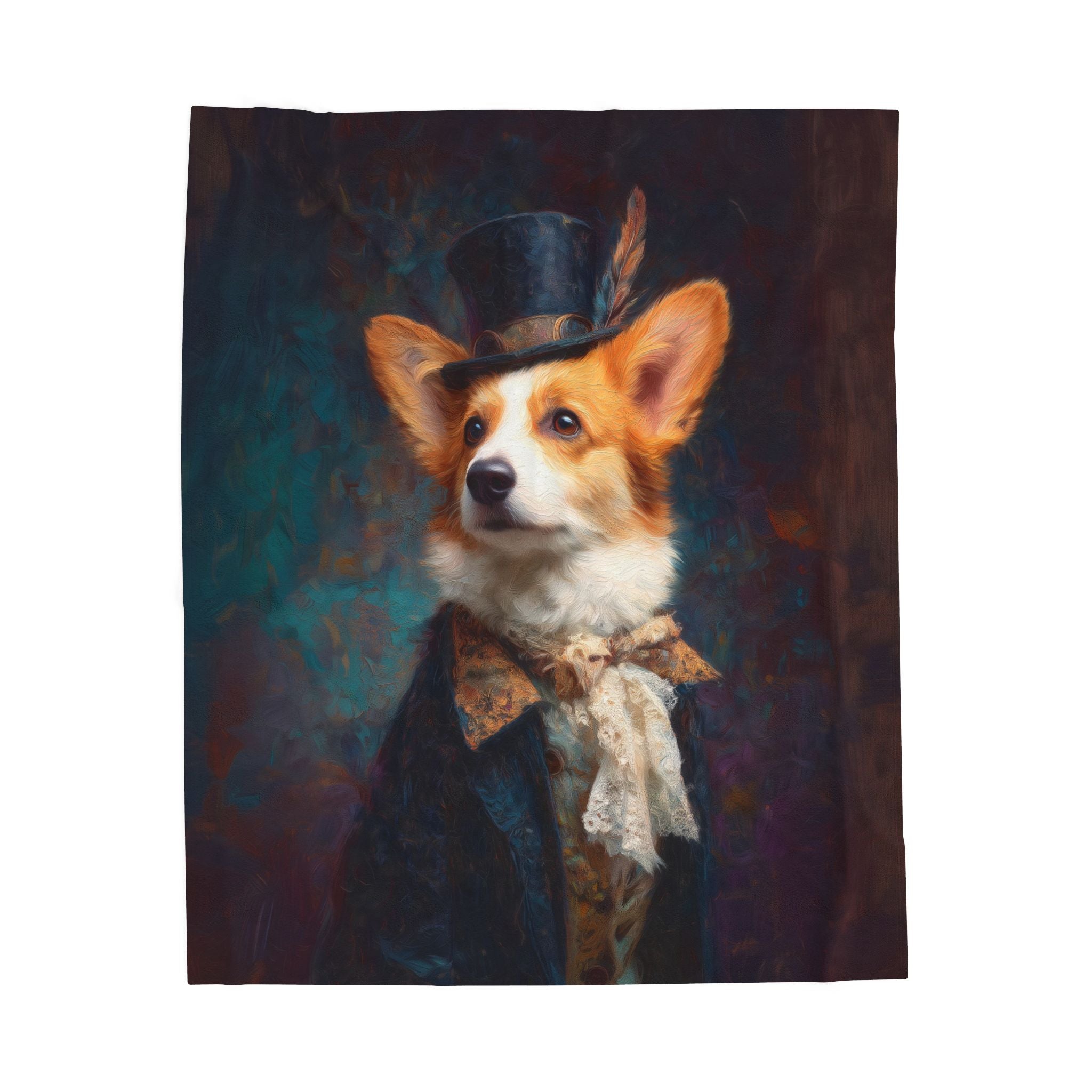 Steampunk Corgi Plush Blanket