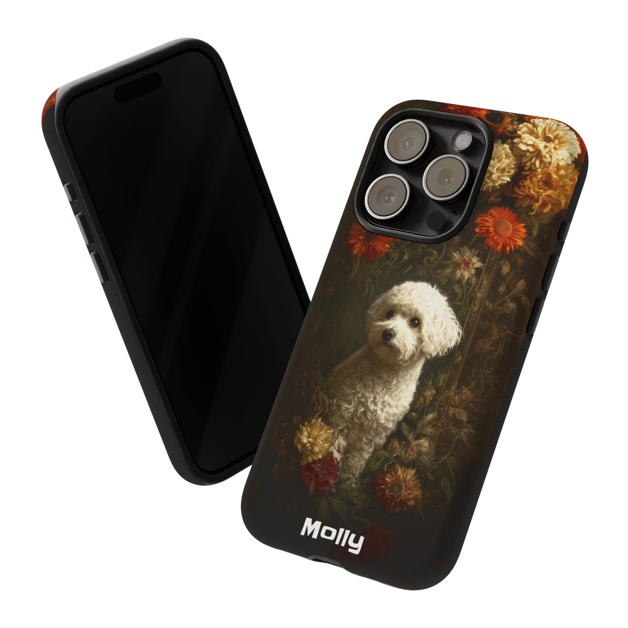 Botanical Bichon Frise Phone Case