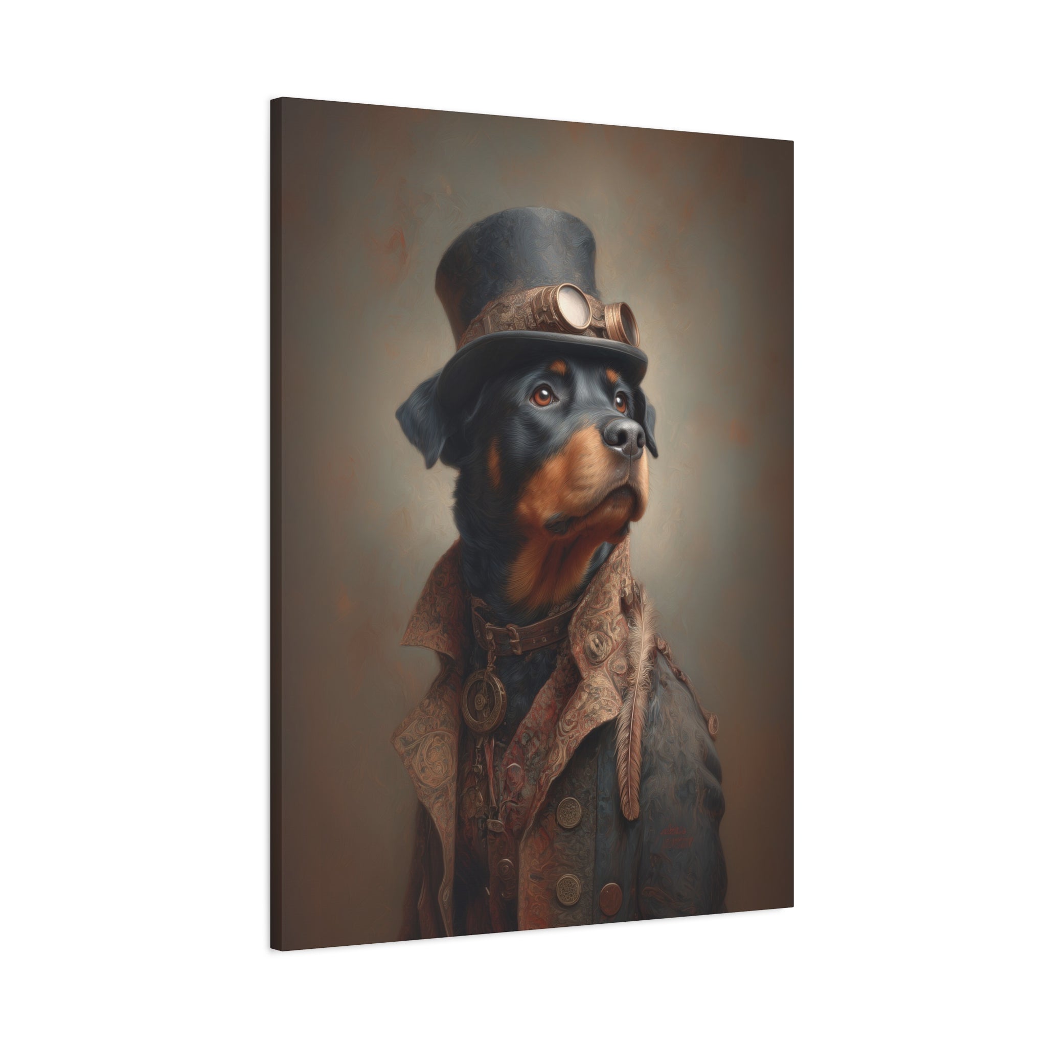 Steampunk Rottweiler Canvas Art