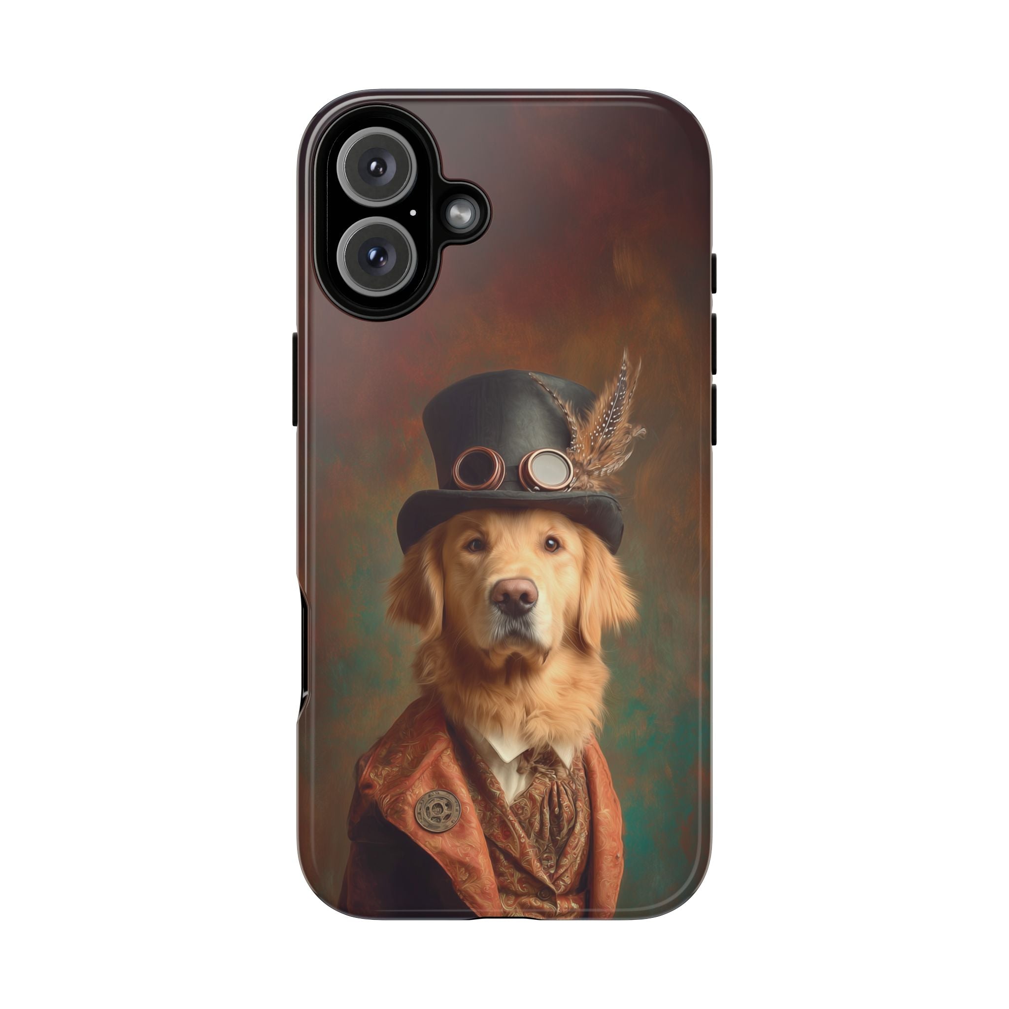 Steampunk Golden Retriever Phone Case
