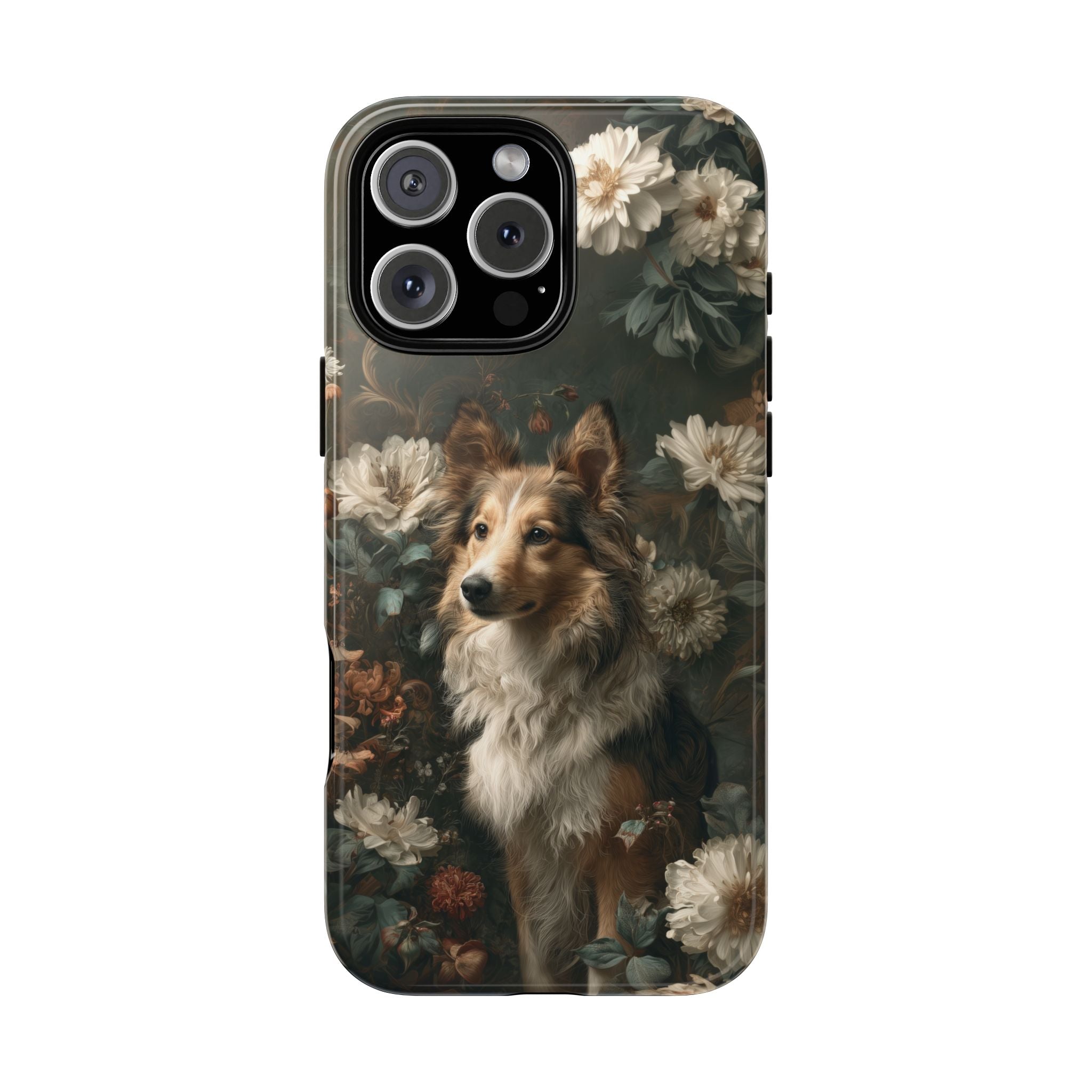 Botanical Shetland Sheepdog Phone Case