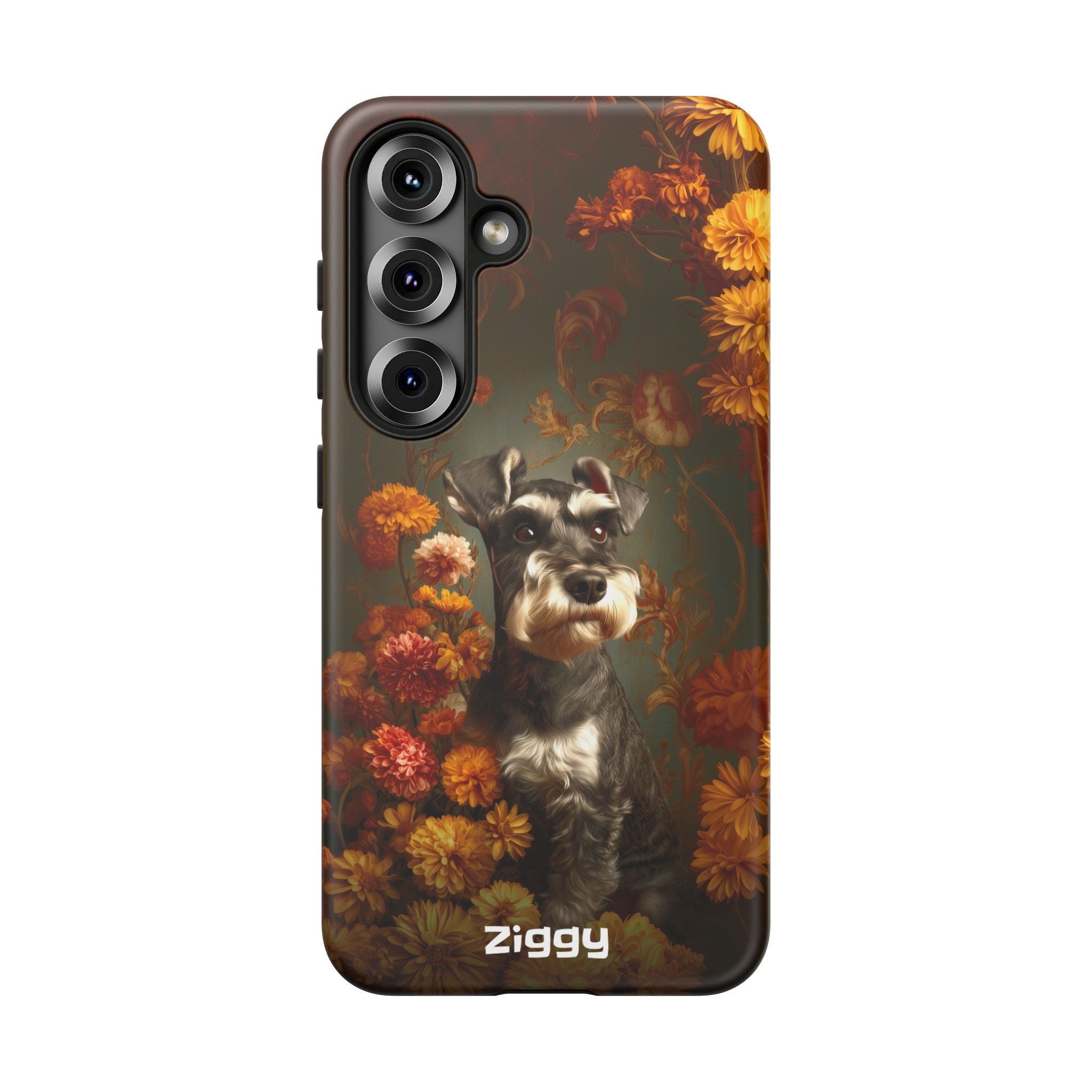 Botanical Miniature Schnauzer Phone Case