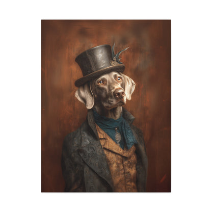 Steampunk Weimaraner Canvas Art
