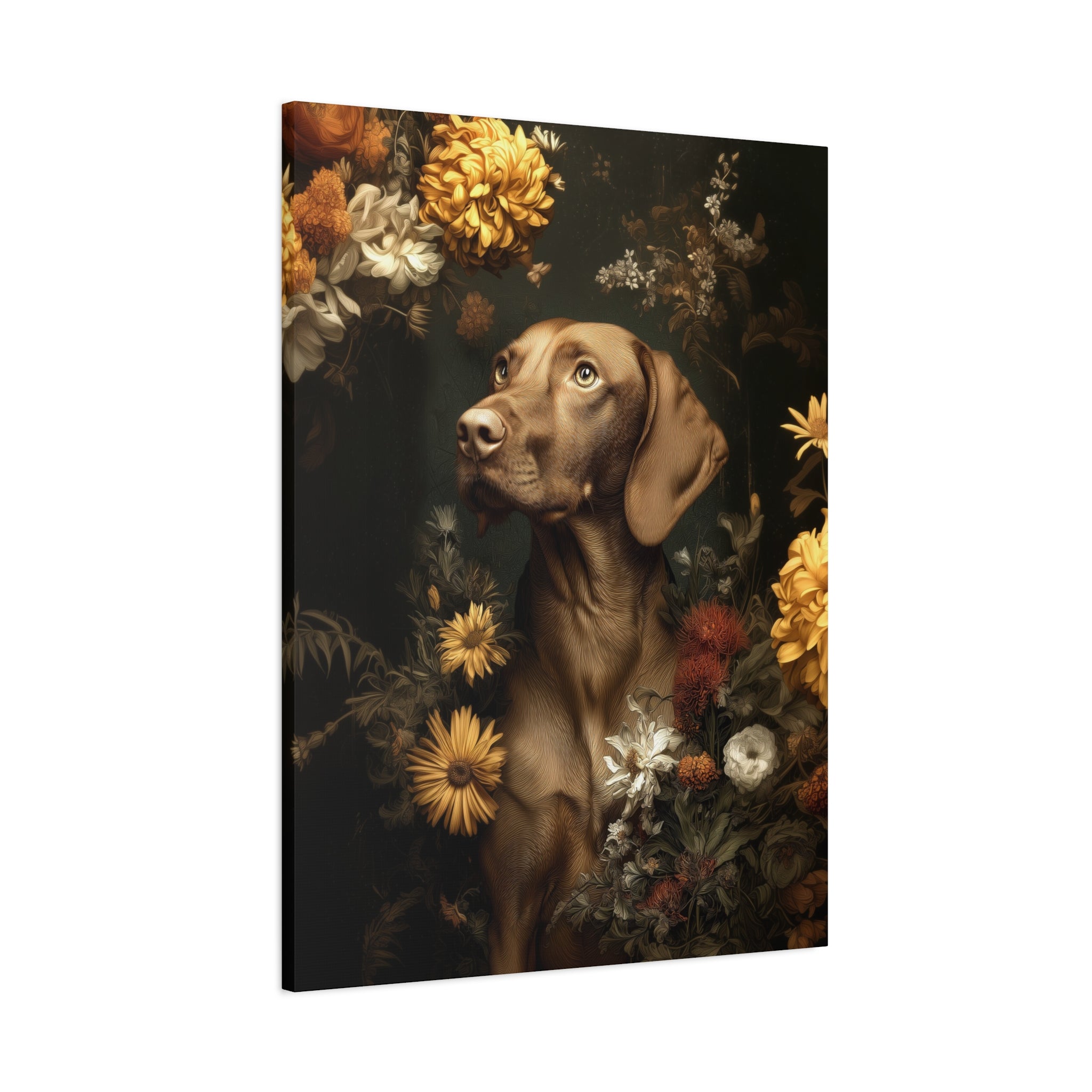 Botanical Vizsla Canvas Art