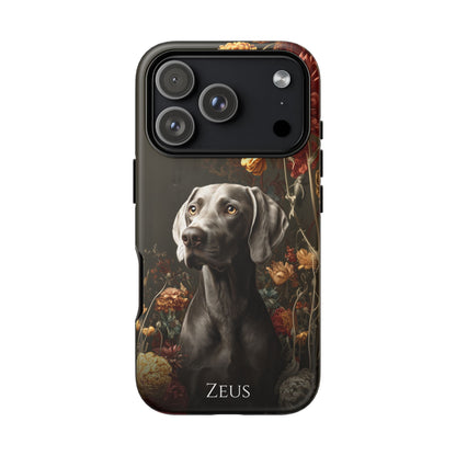 Botanical Weimaraner Phone Case