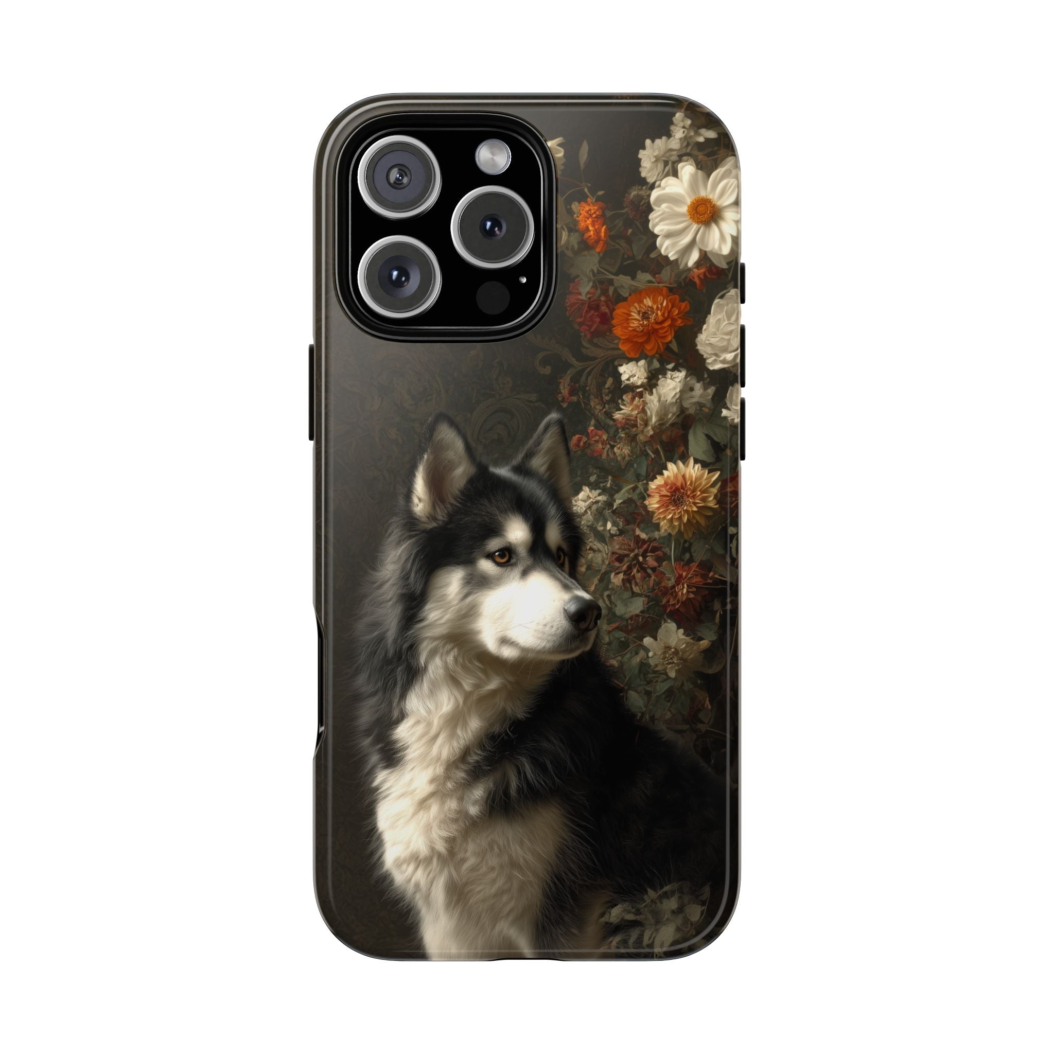 Botanical Alaskan Malamute Phone Case