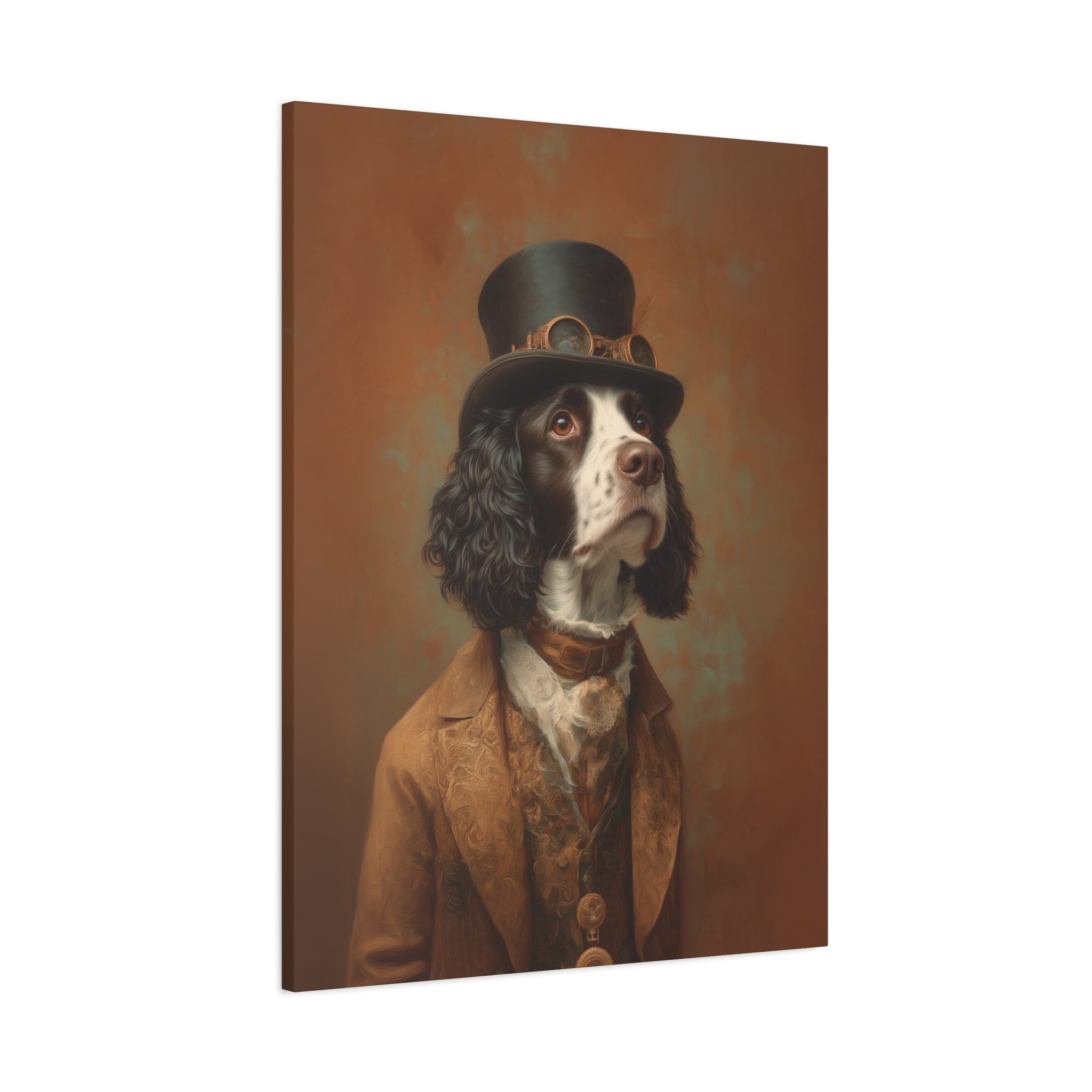 Steampunk English Springer Spaniel Canvas Art