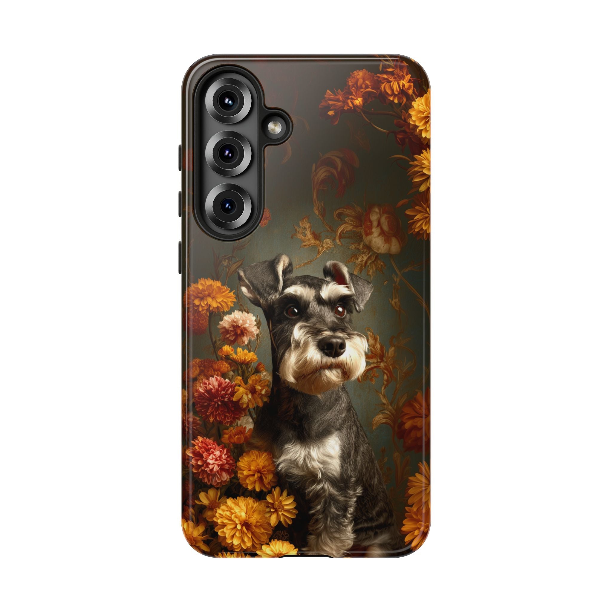 Botanical Miniature Schnauzer Phone Case