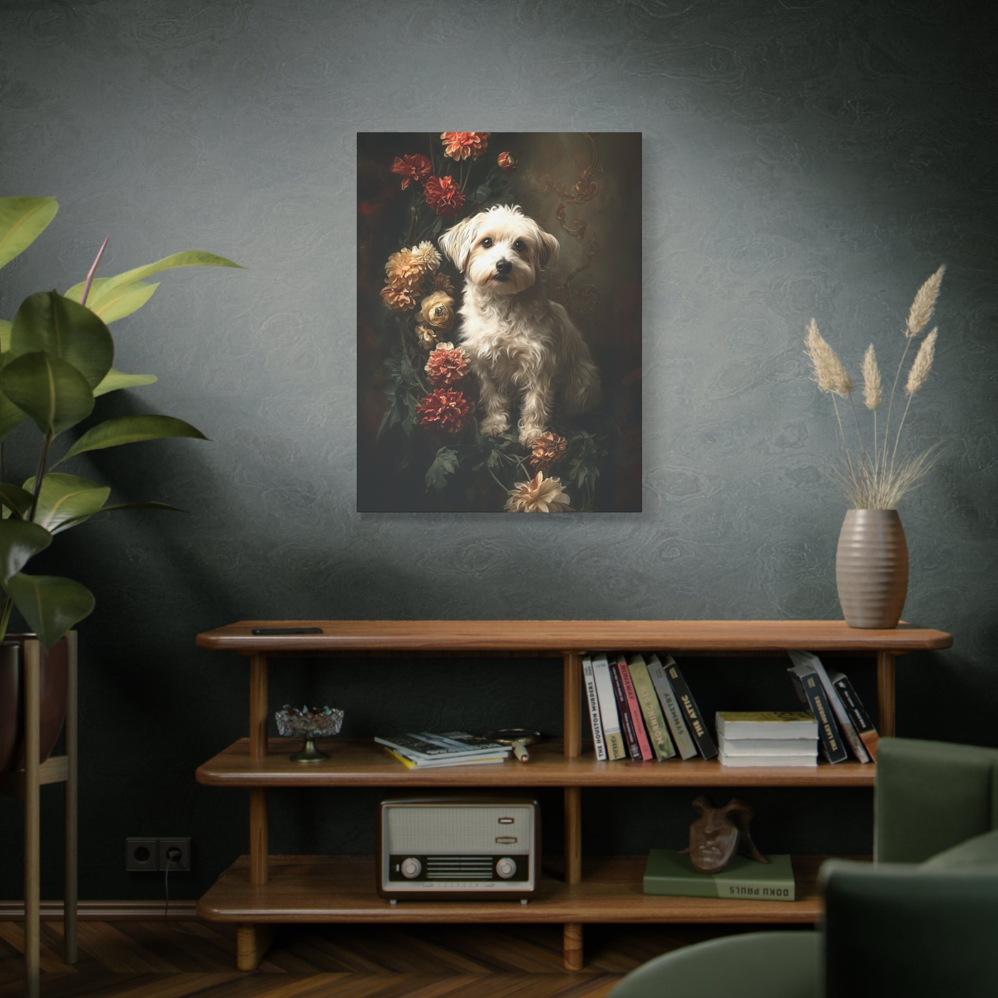 Botanical Havanese Canvas Art