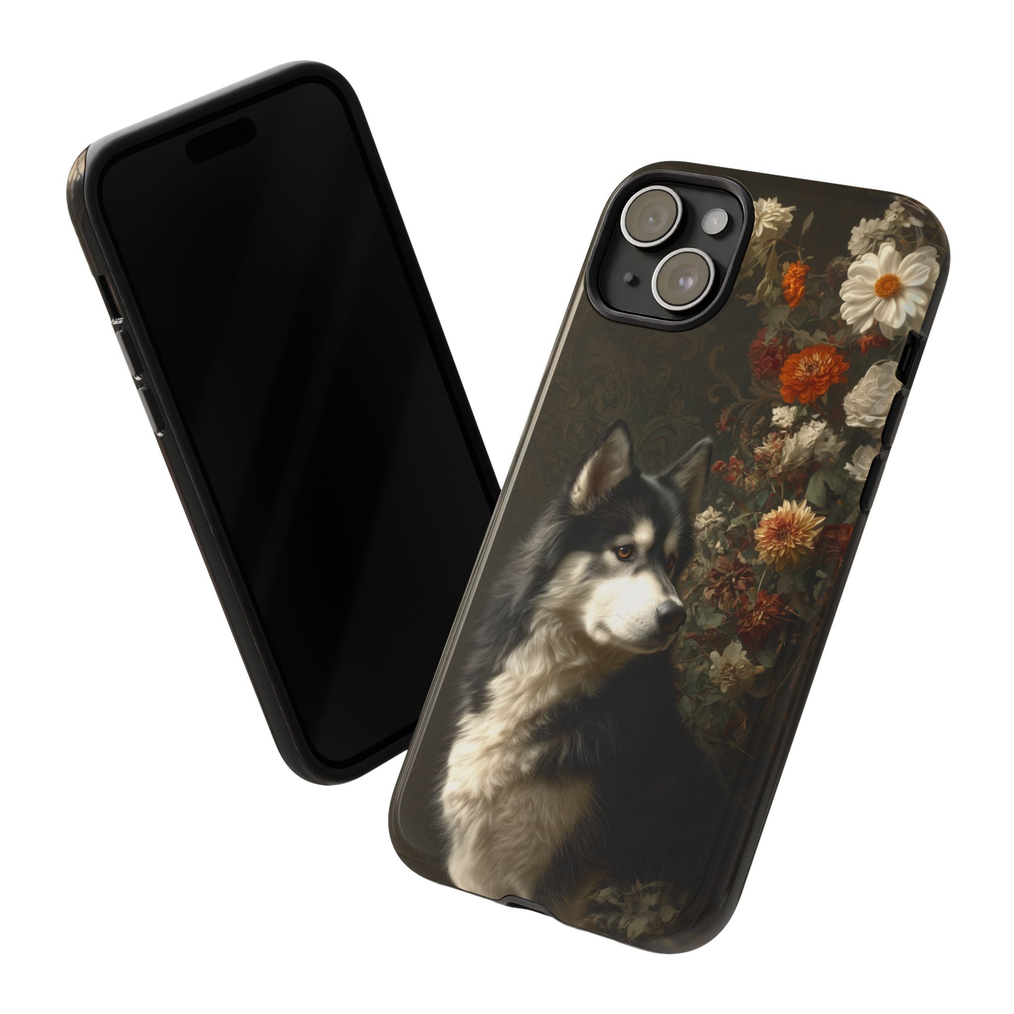Botanical Alaskan Malamute Phone Case