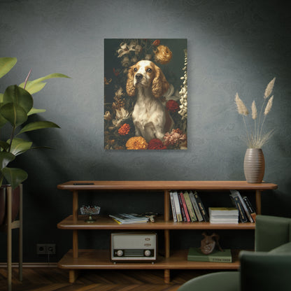 Botanical Cocker Spaniel Canvas Art