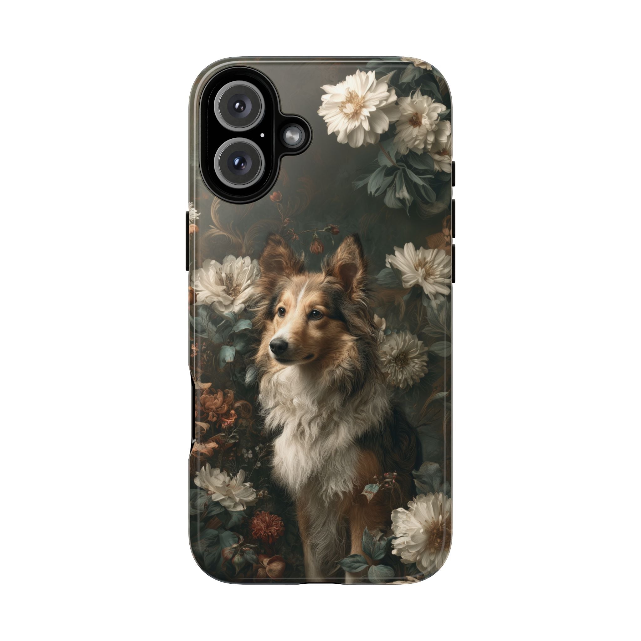 Botanical Shetland Sheepdog Phone Case