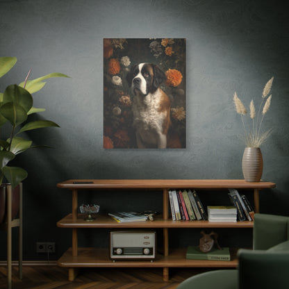 Botanical Saint Bernard Canvas Art