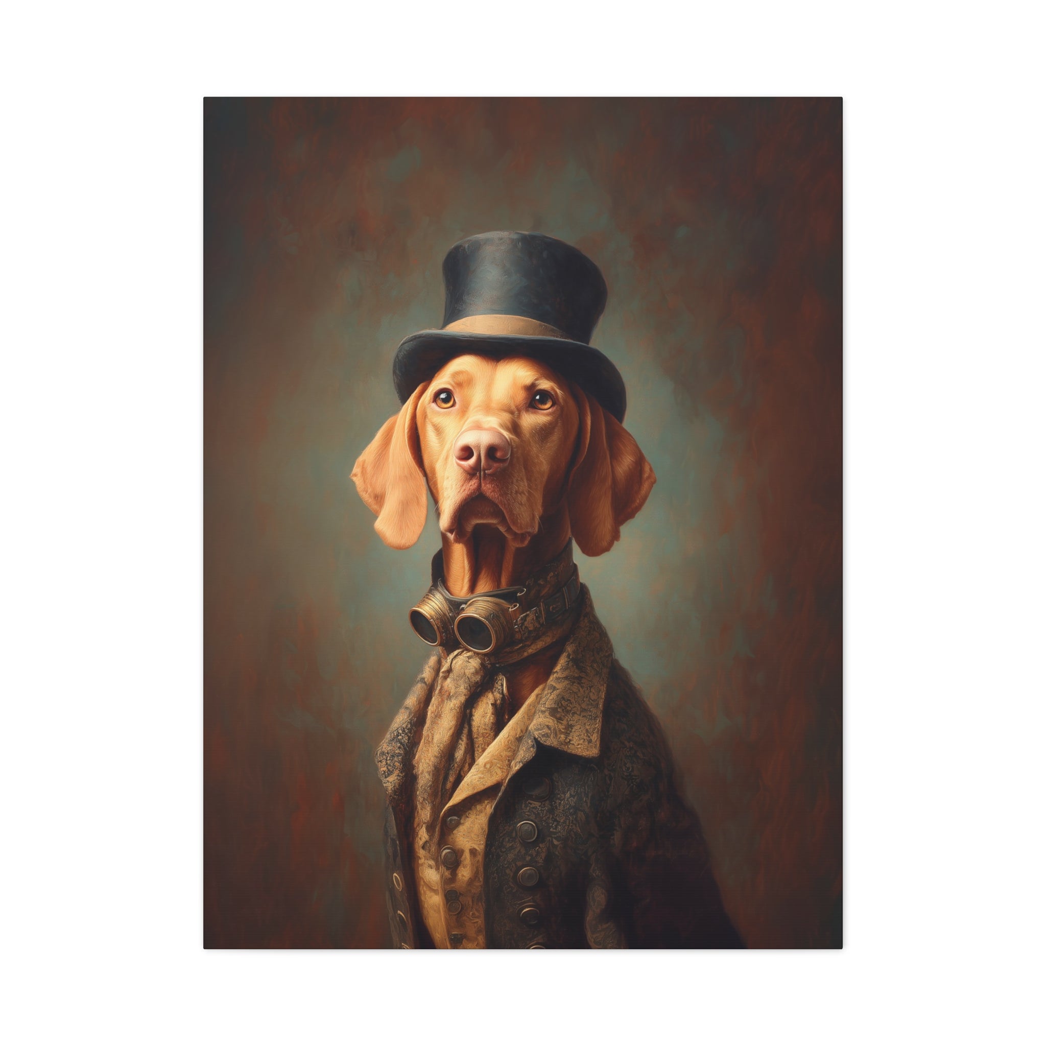 Steampunk Vizsla Canvas Art