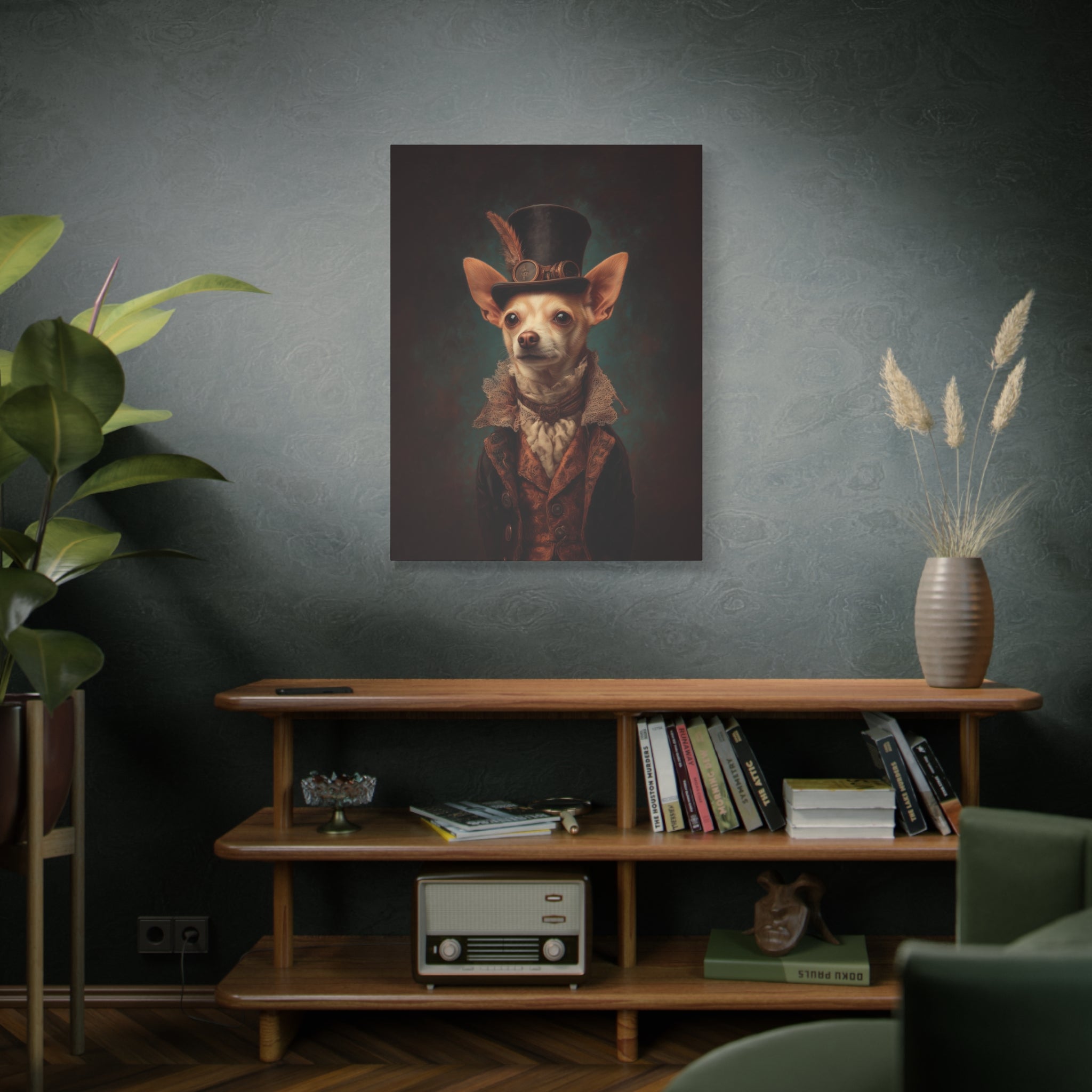 Steampunk Chihuahua Canvas Art