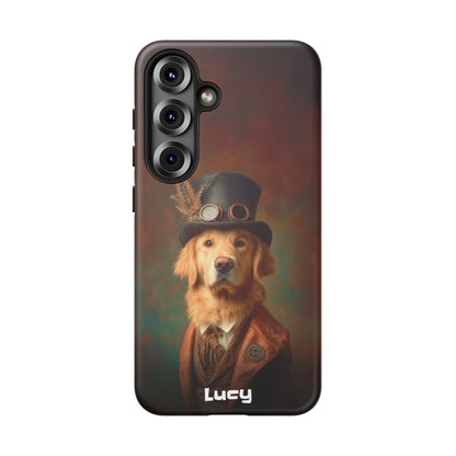 Steampunk Golden Retriever Phone Case