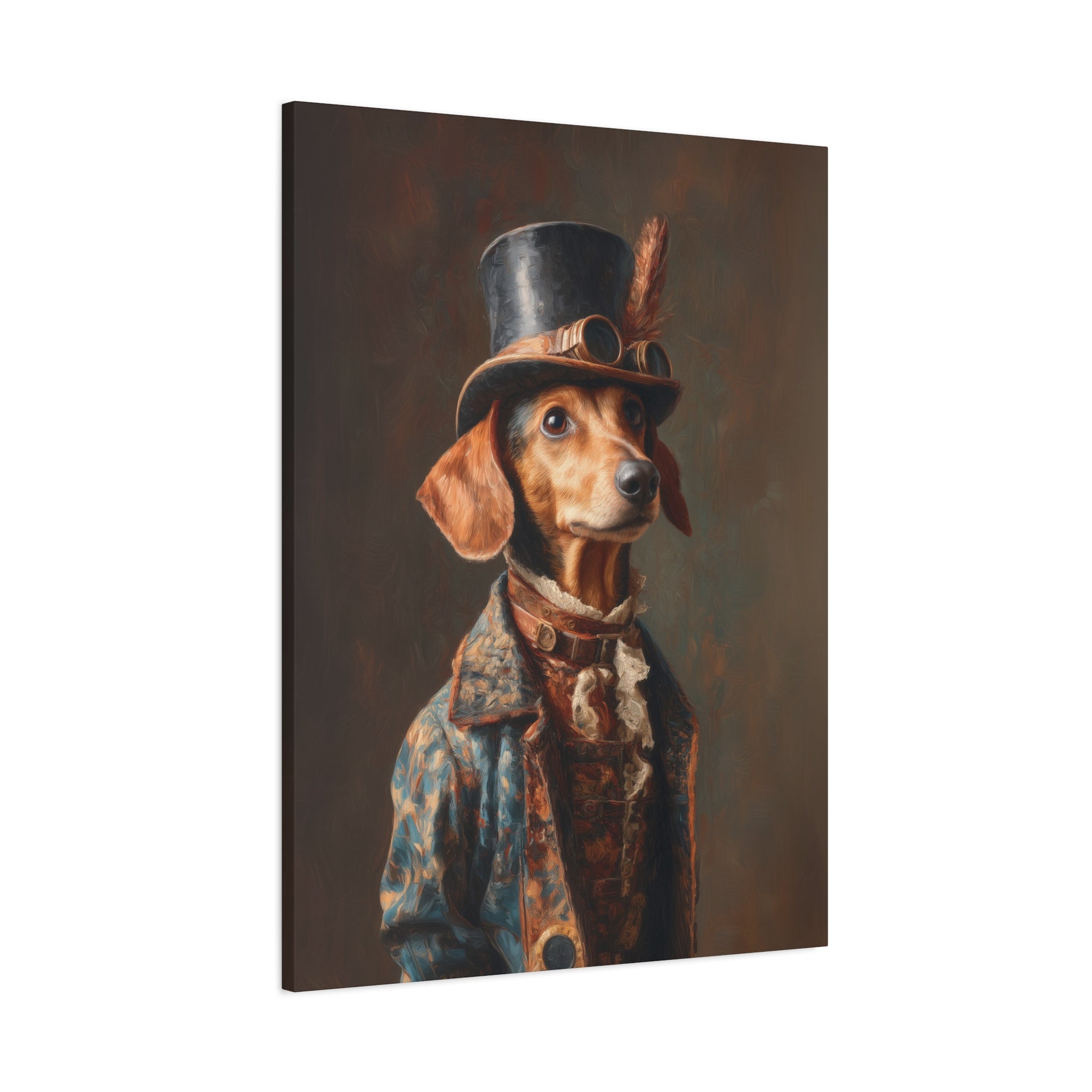 Steampunk Dachshund Canvas Art