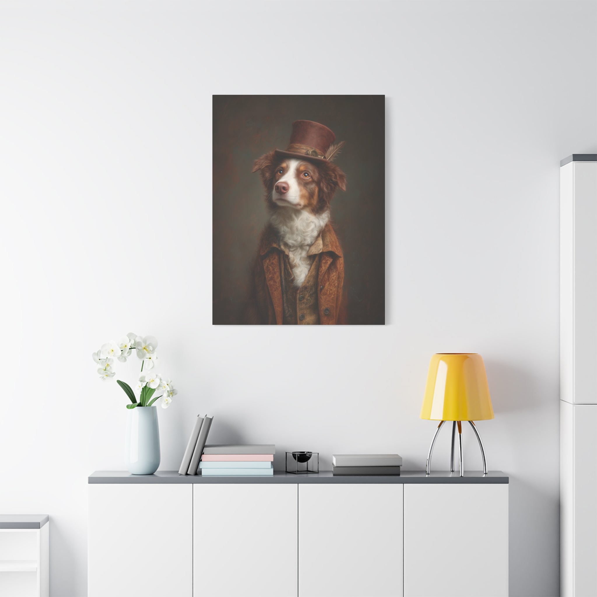Steampunk Australian Shepherd Canvas Art