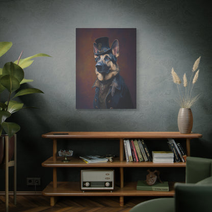 Steampunk German Shepherd Canvas Art