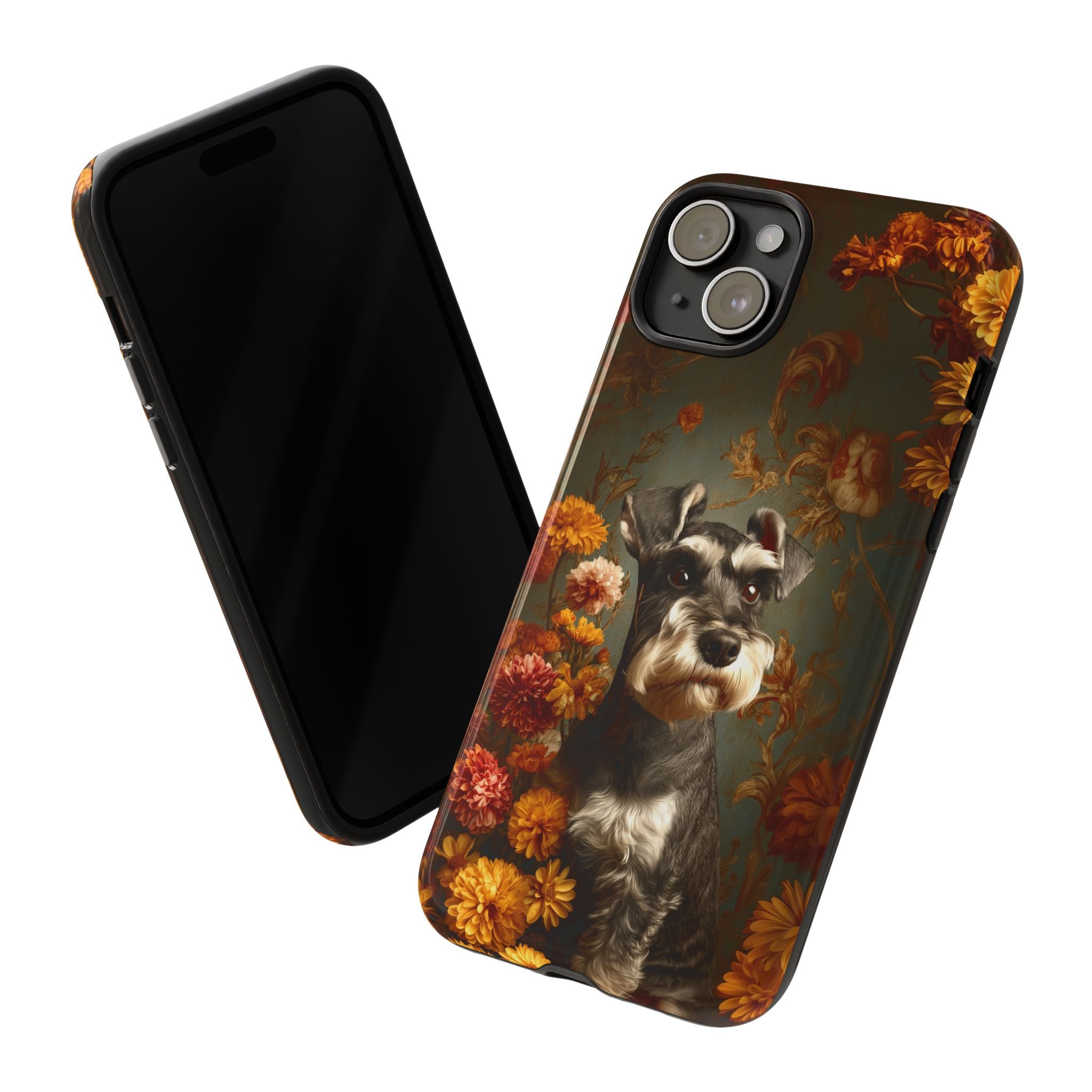 Botanical Miniature Schnauzer Phone Case