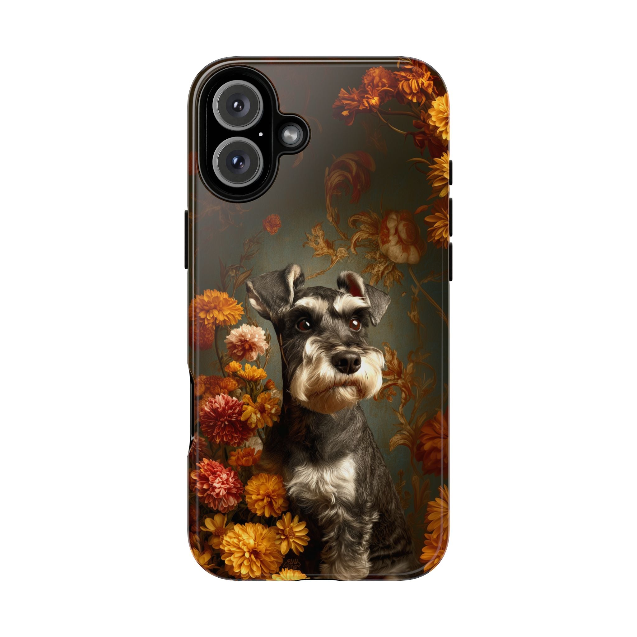 Botanical Miniature Schnauzer Phone Case