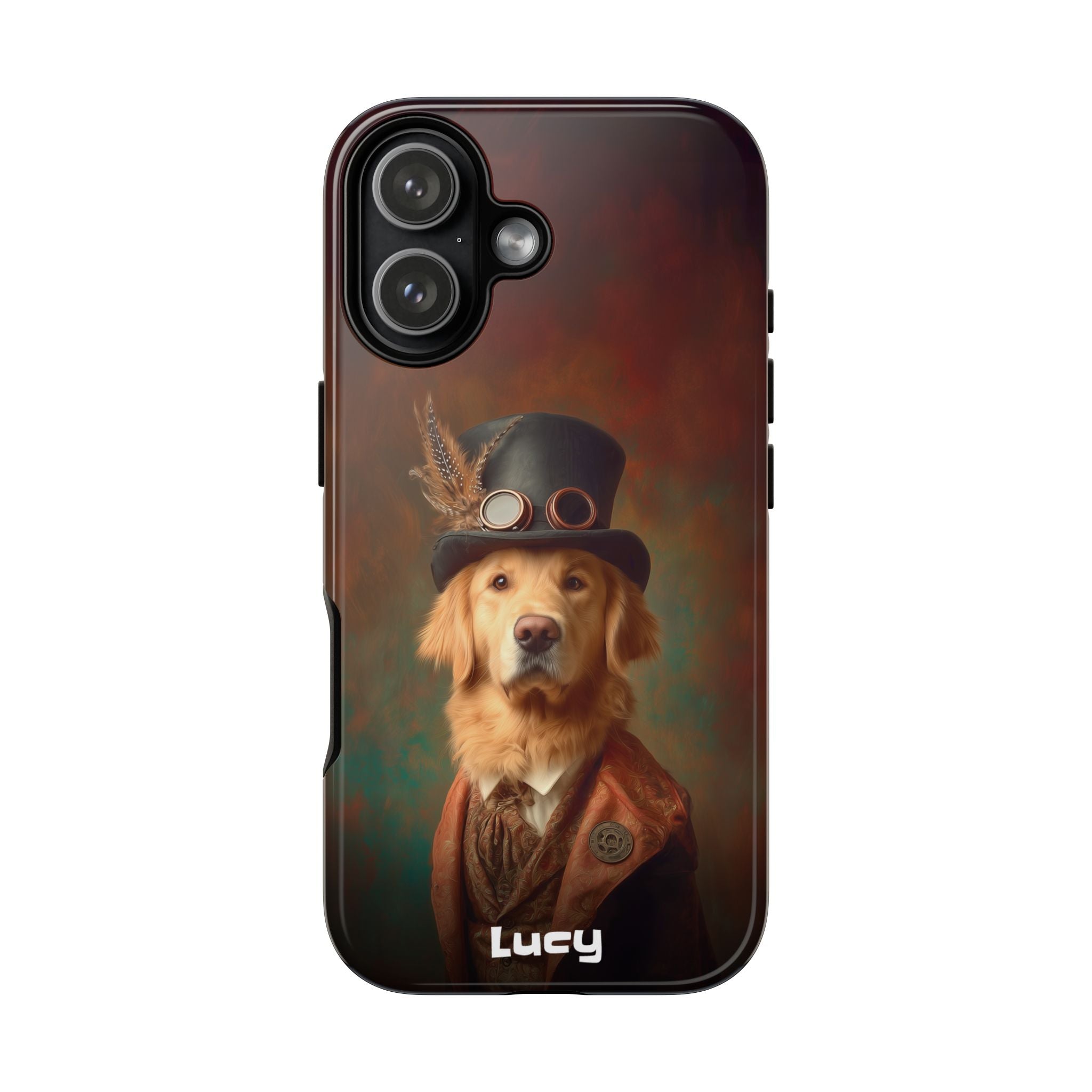 Steampunk Golden Retriever Phone Case